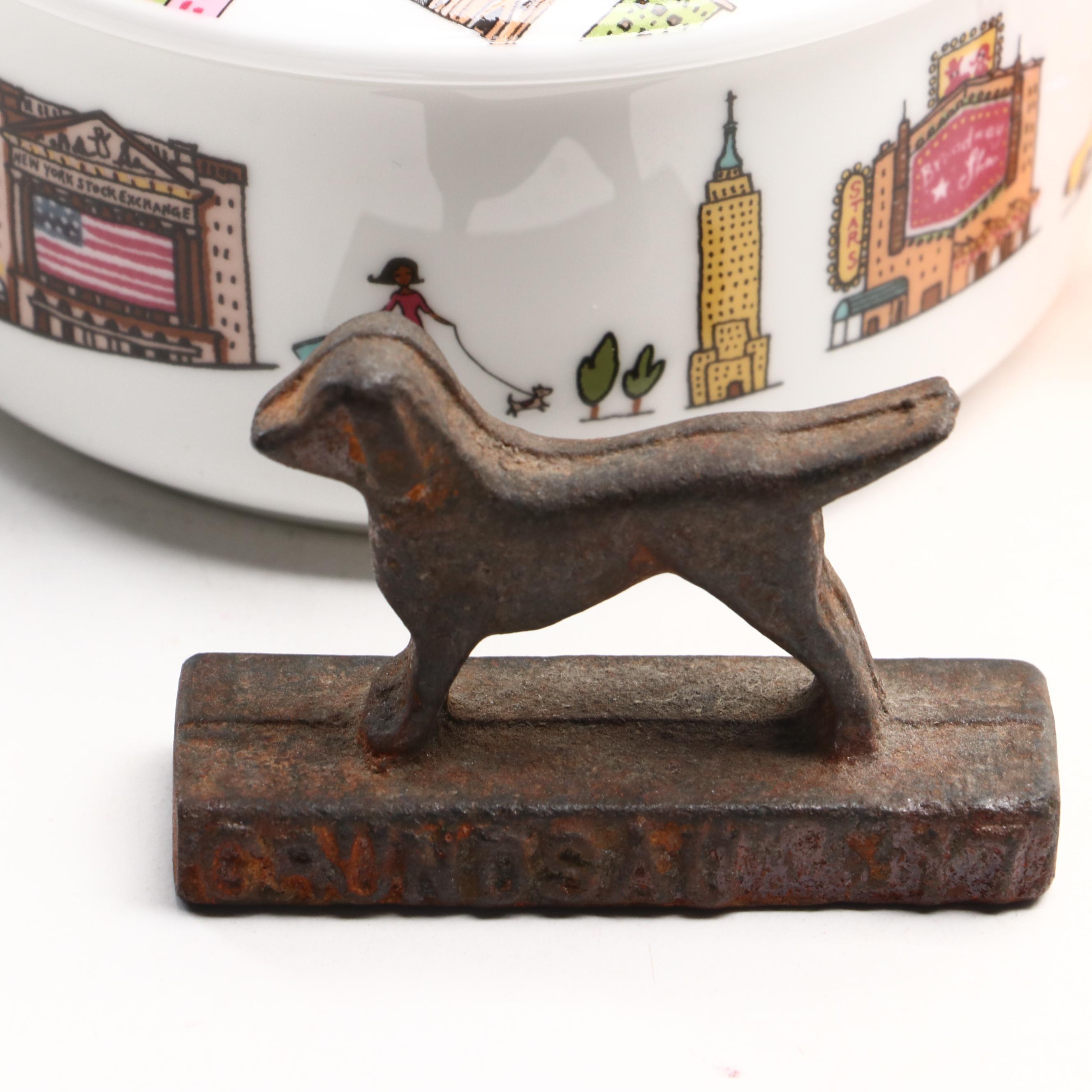 Tiffany & Co. Keepsake Box with Other Terrier Dog Figurines and Décor
