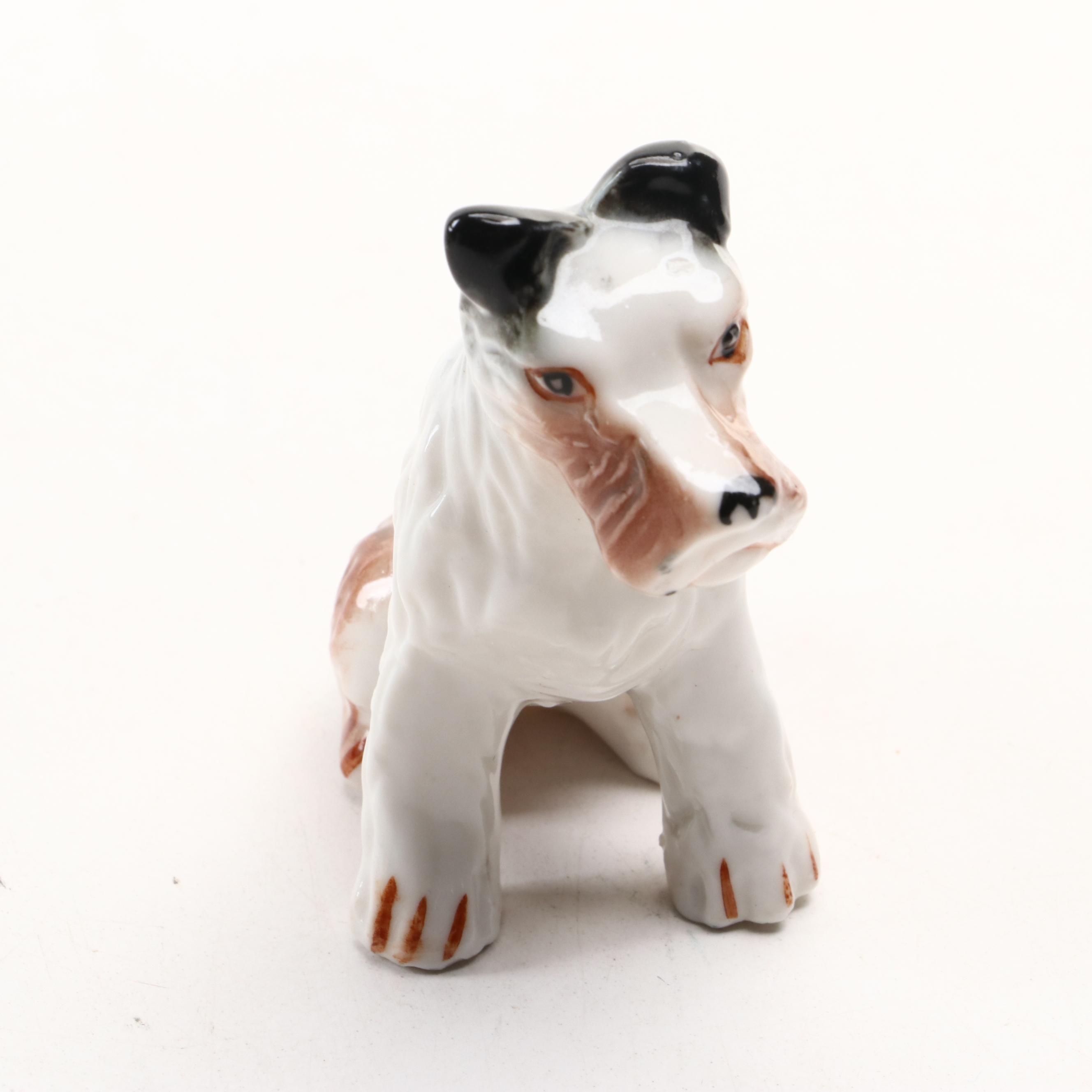 Tiffany & Co. Keepsake Box with Other Terrier Dog Figurines and Décor