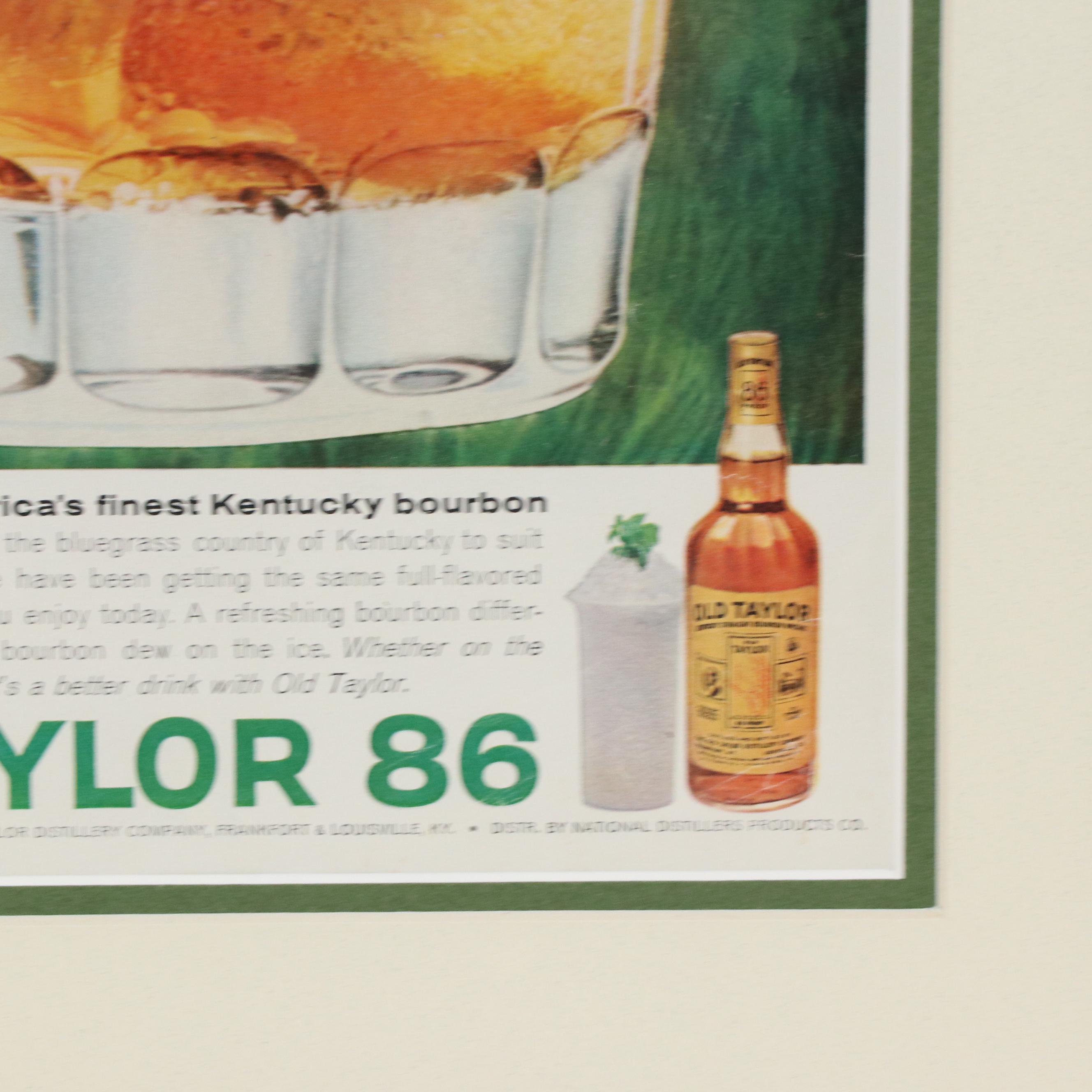 Old Taylor 86 Offset Lithograph Advertisement Poster