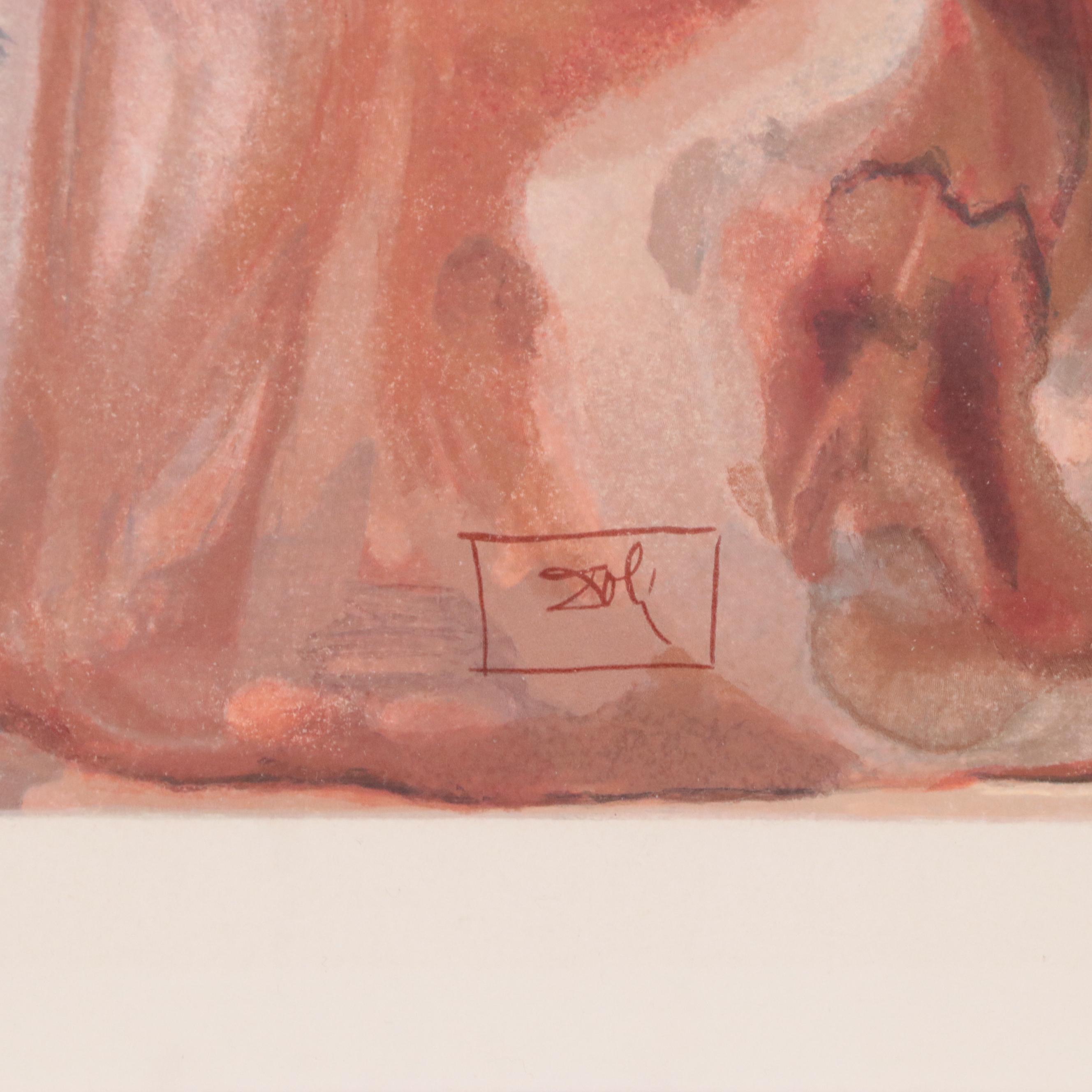 Salvador Dalí Wood Engraving "La Confession de Dante"