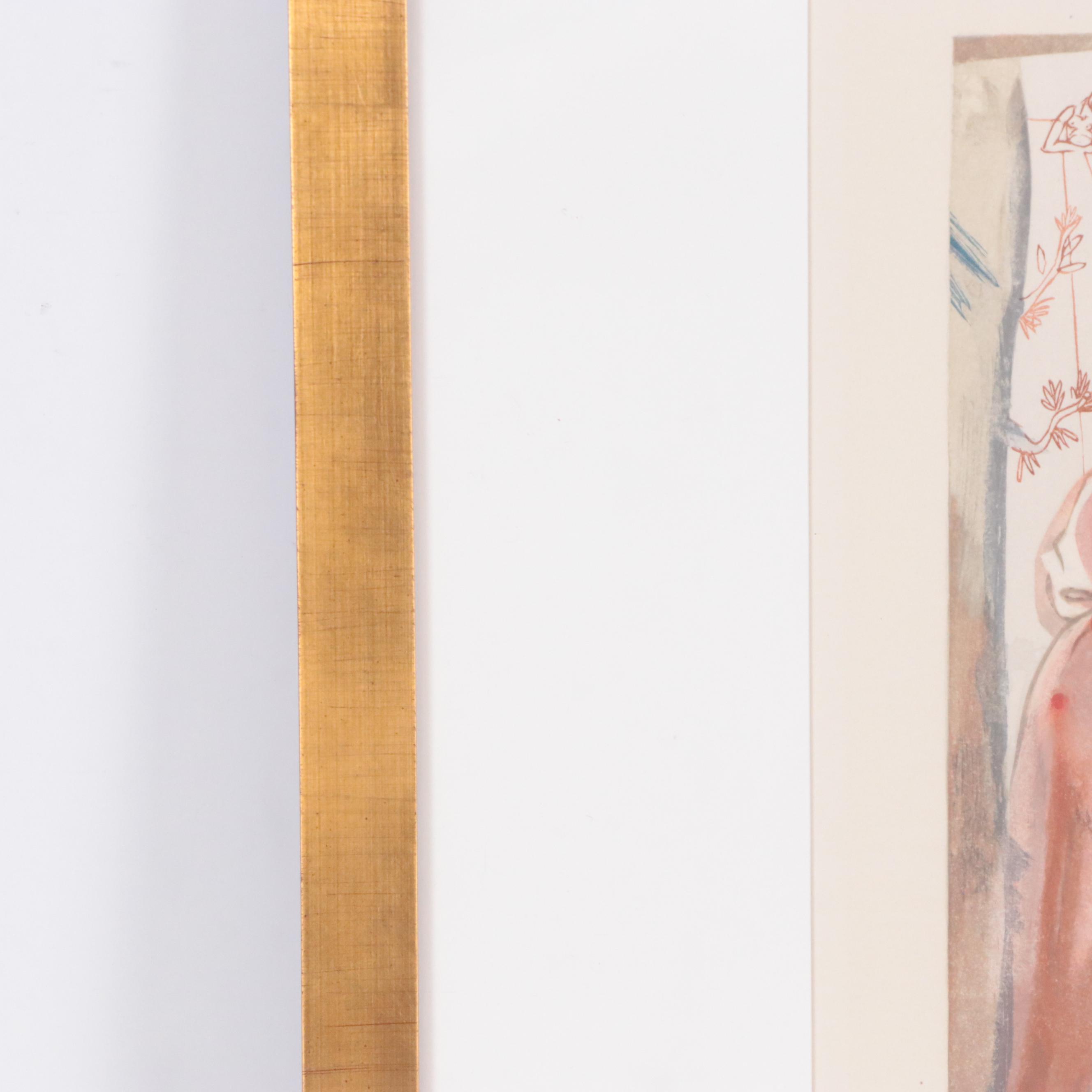 Salvador Dalí Wood Engraving "La Confession de Dante"