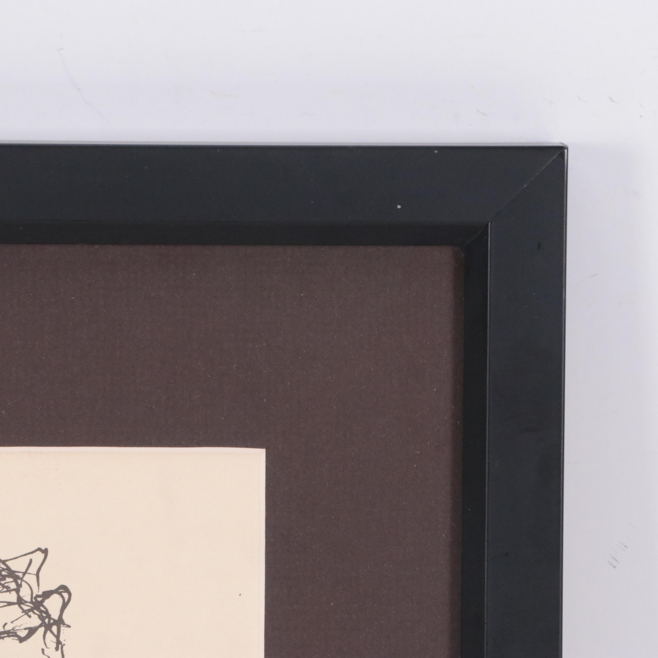 John Grath Lithograph of Cowboy Genre Scene, Circa 1970