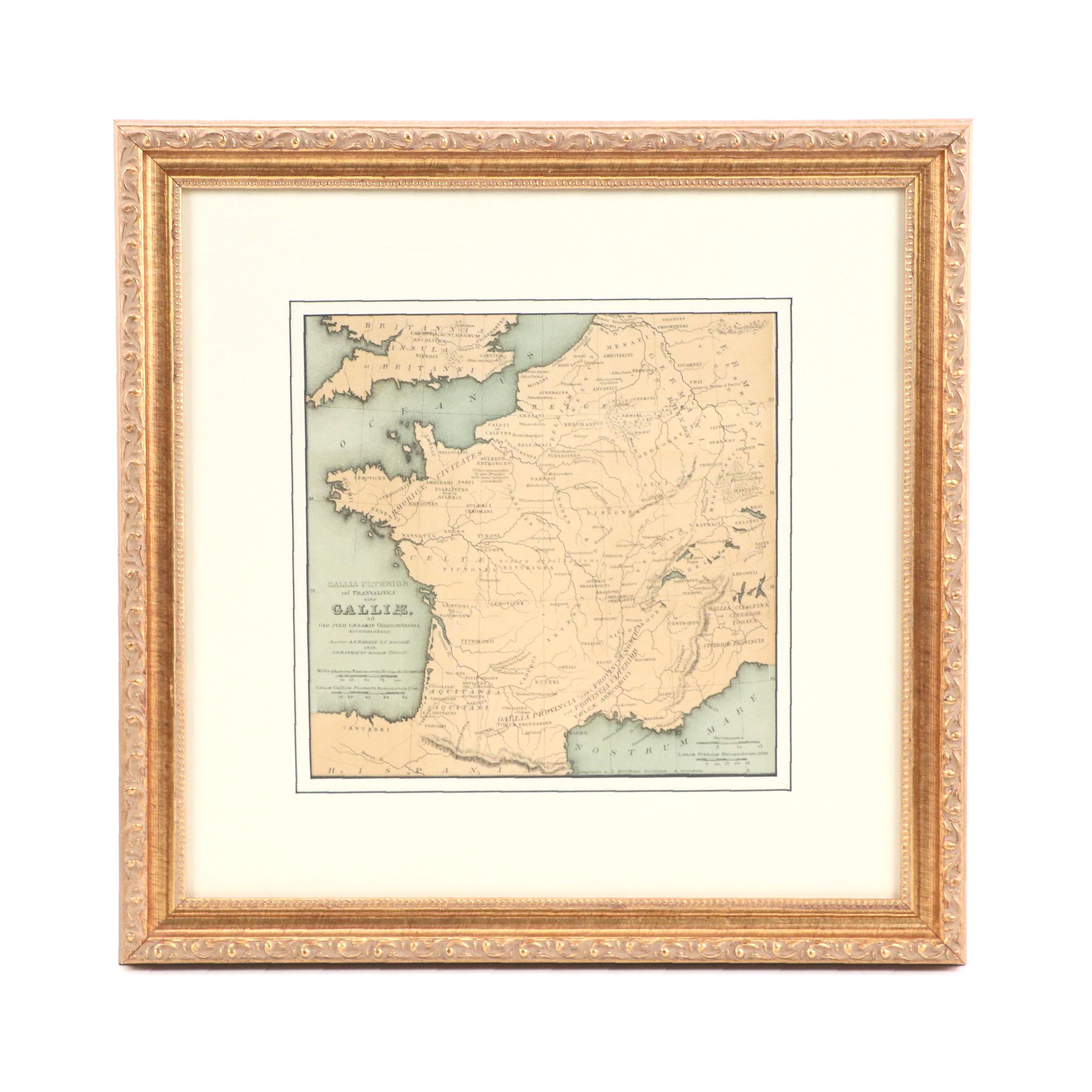 Lithograph Map "Galliæ"