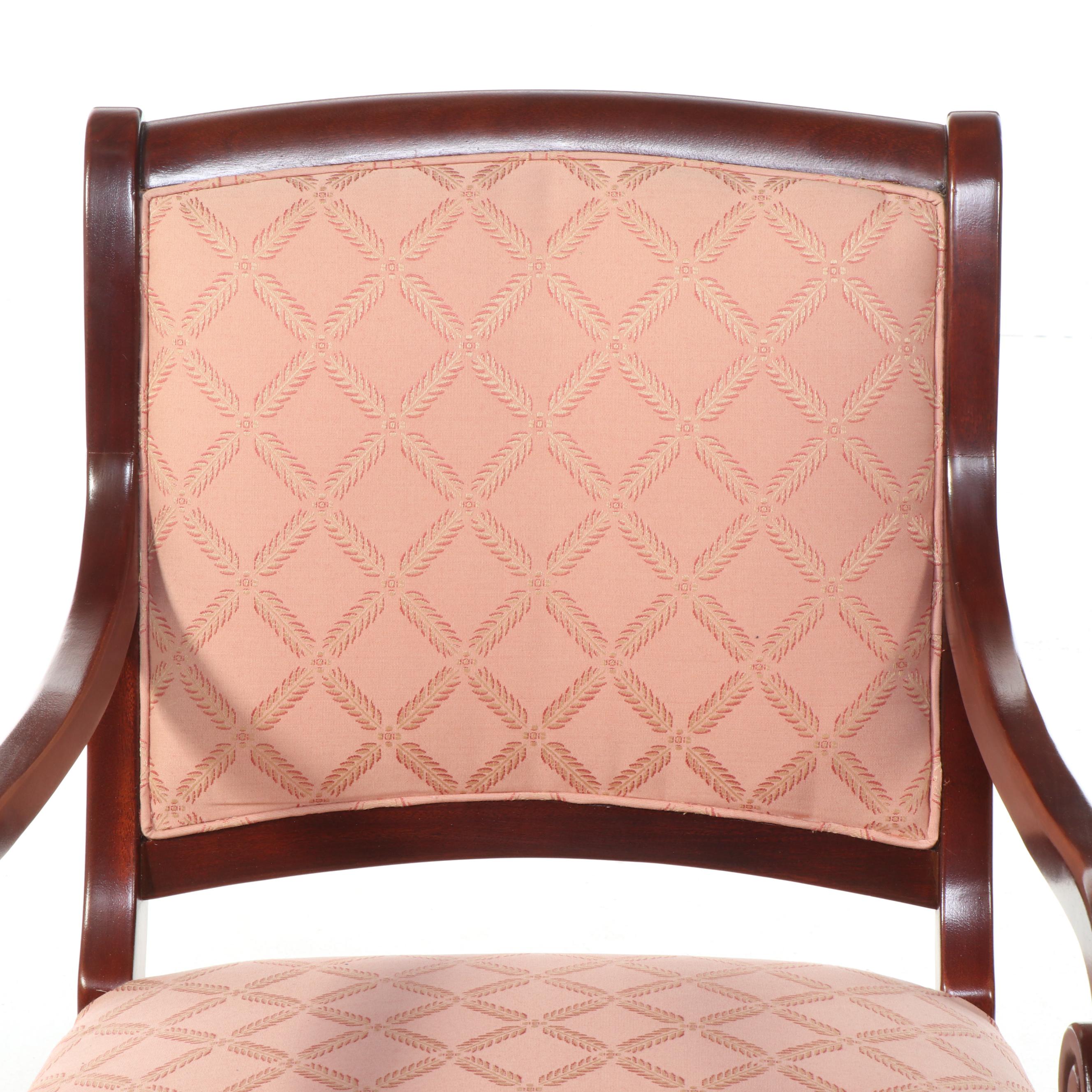 Classical Style Mahogany Armchair Plus Bombay Company Pedestal