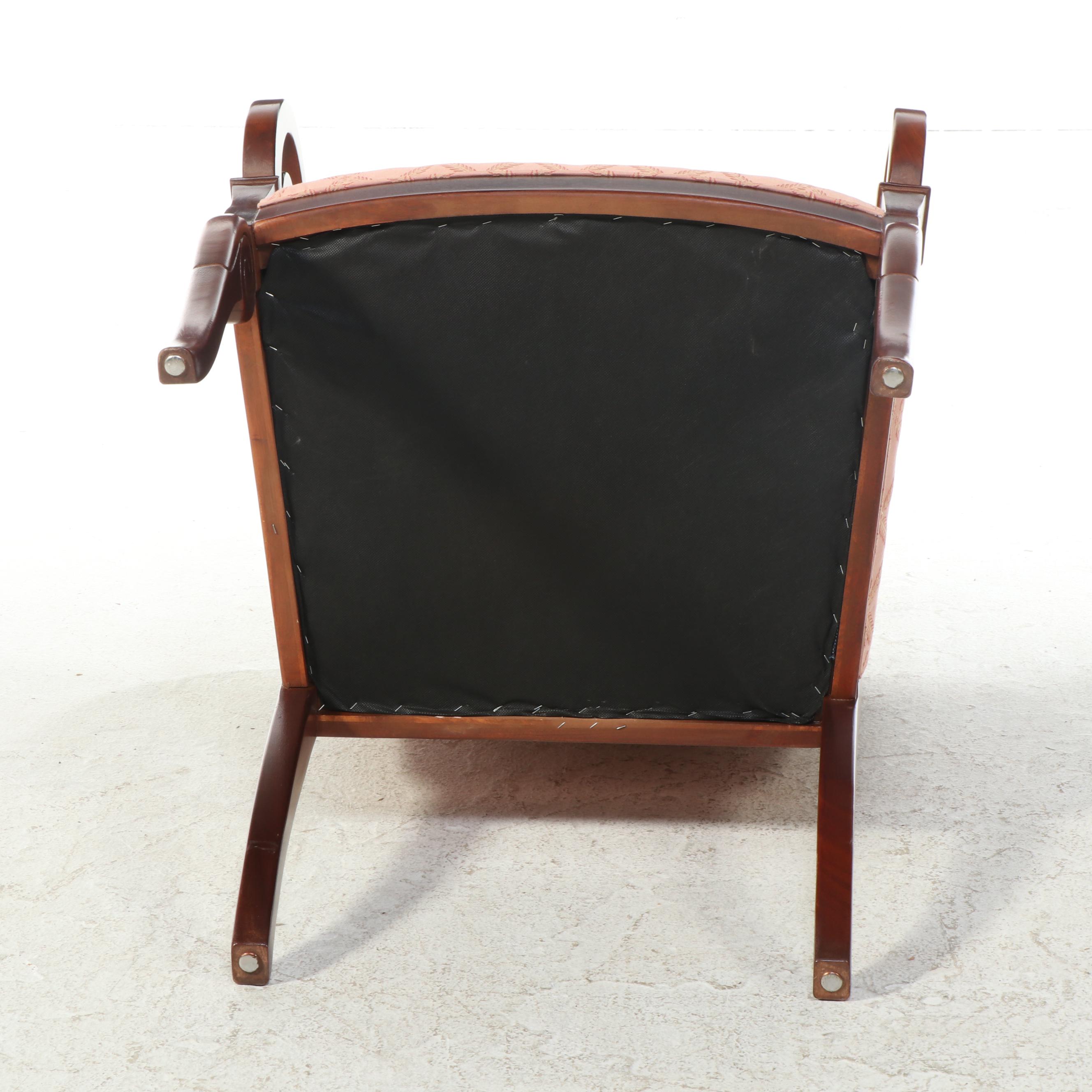 Classical Style Mahogany Armchair Plus Bombay Company Pedestal