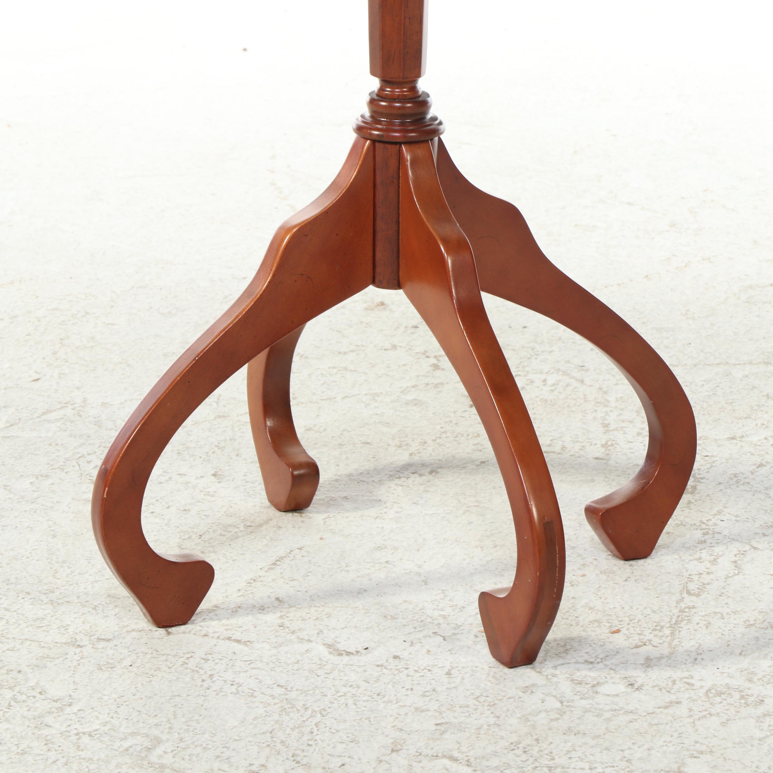 Classical Style Mahogany Armchair Plus Bombay Company Pedestal