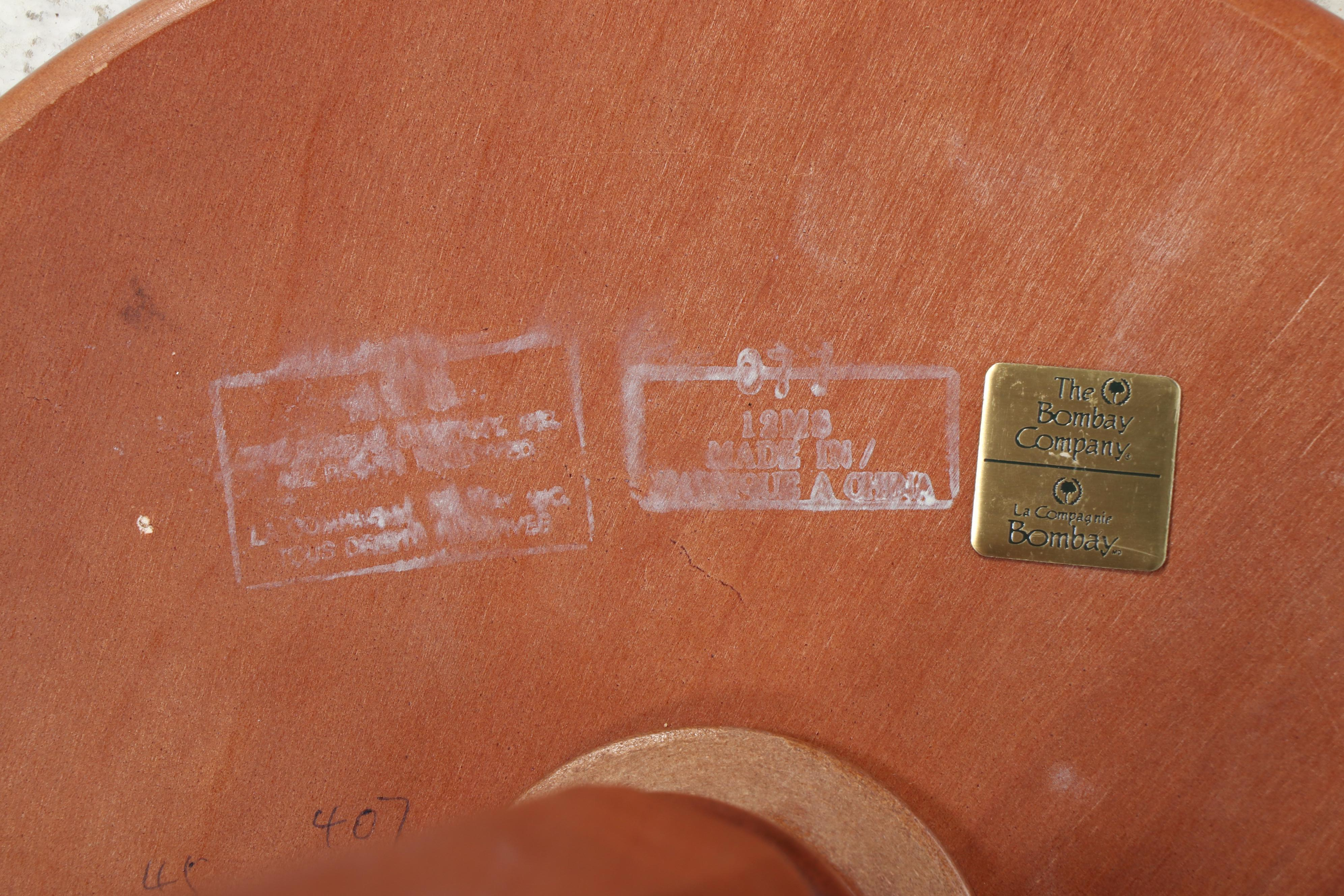 Classical Style Mahogany Armchair Plus Bombay Company Pedestal