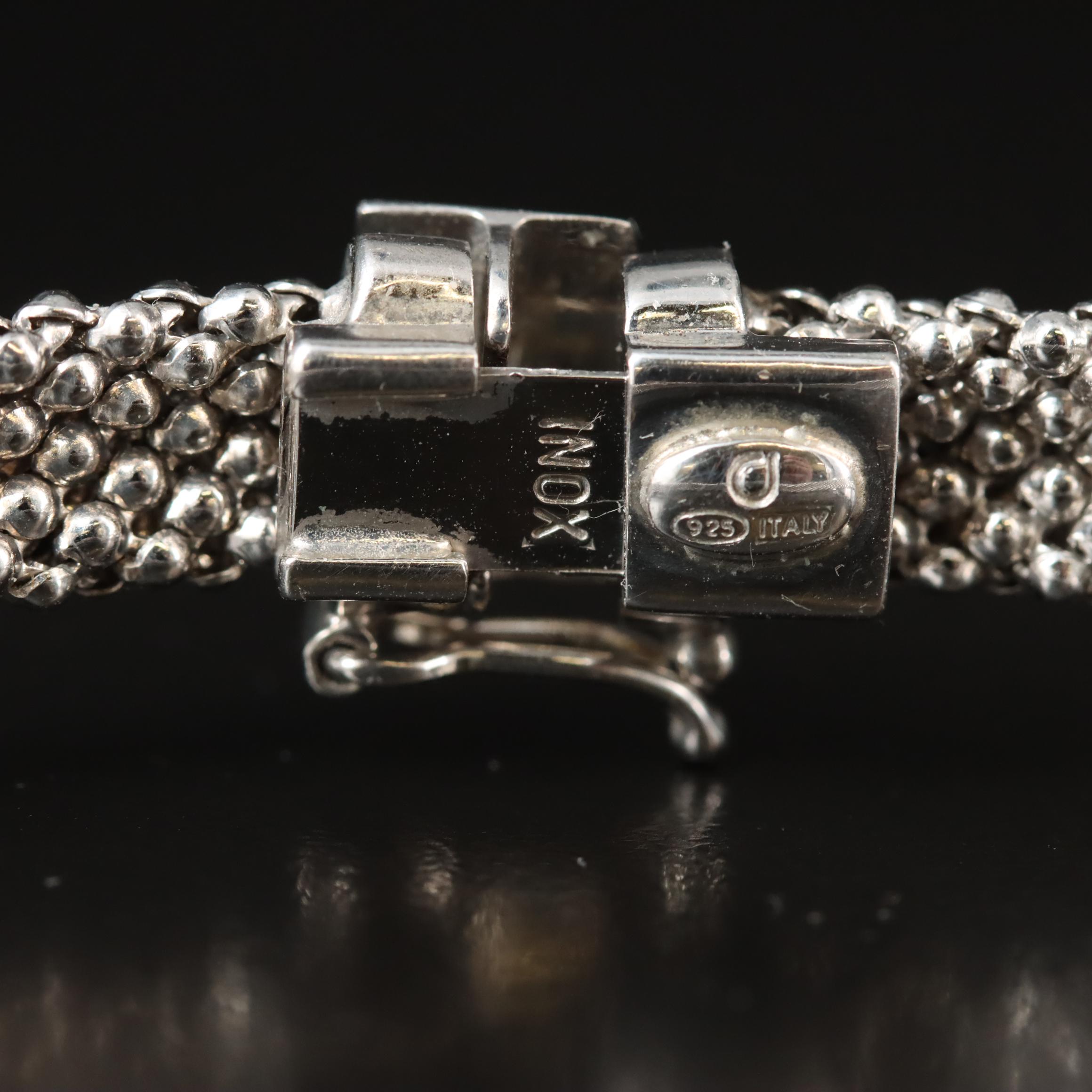 Italian Sterling Diamond Bracelet