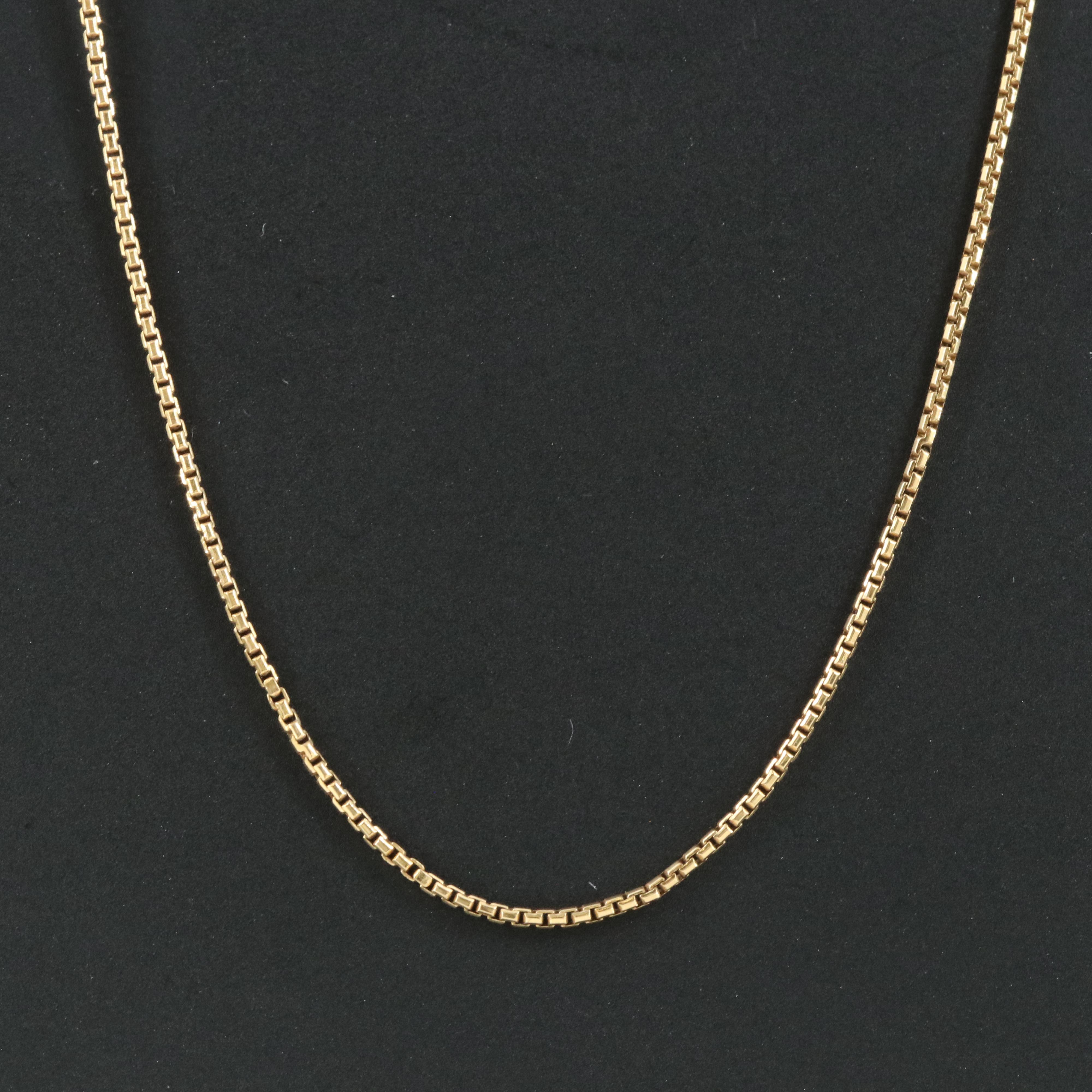 18K Box Chain Necklace