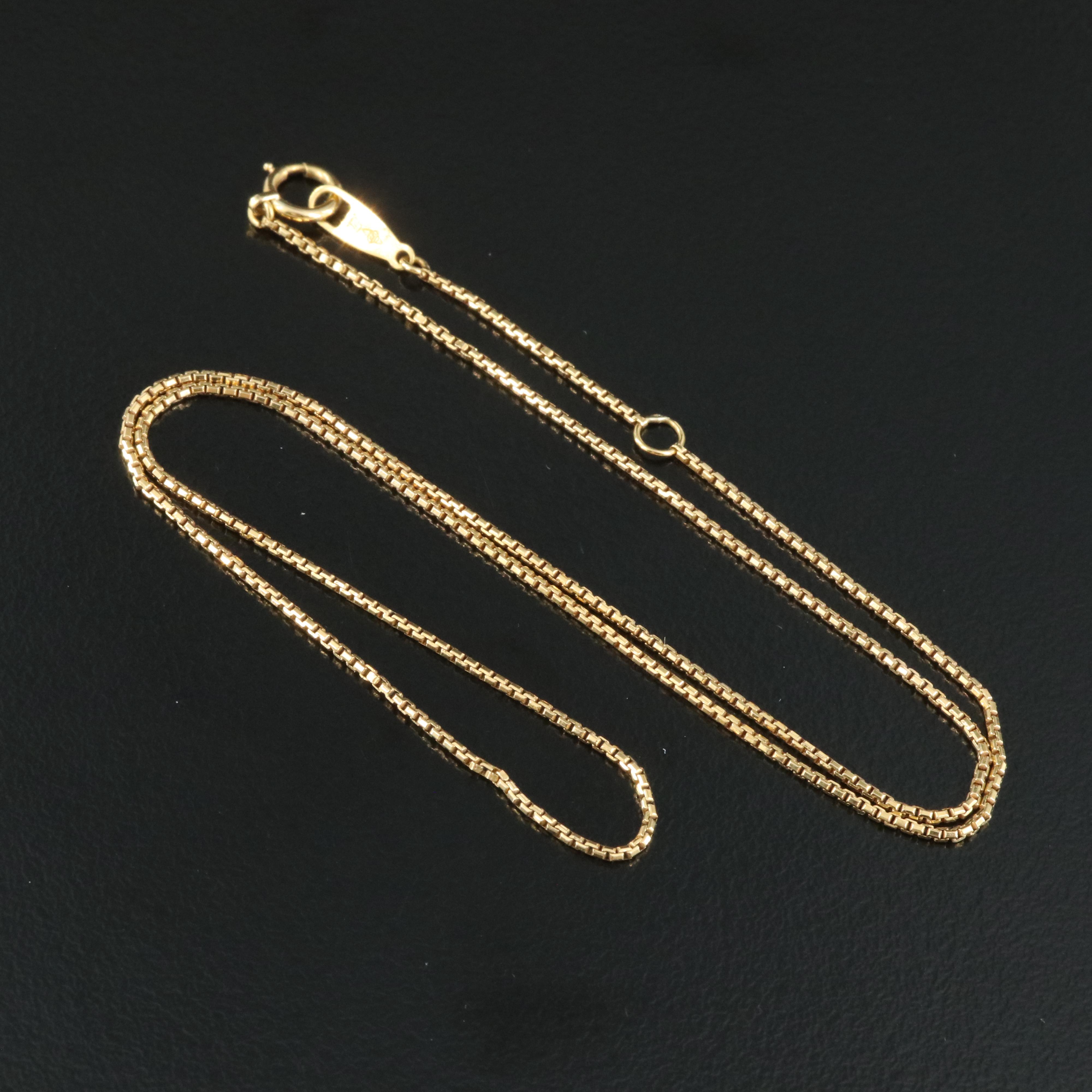 18K Box Chain Necklace