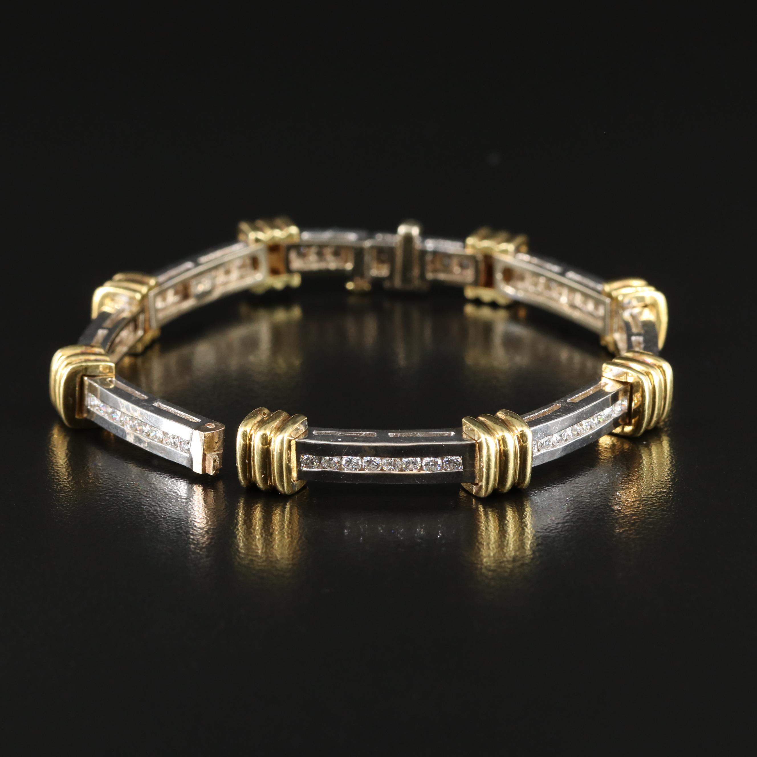 18K Two Tone 2.01 CTW Diamond  Bracelet