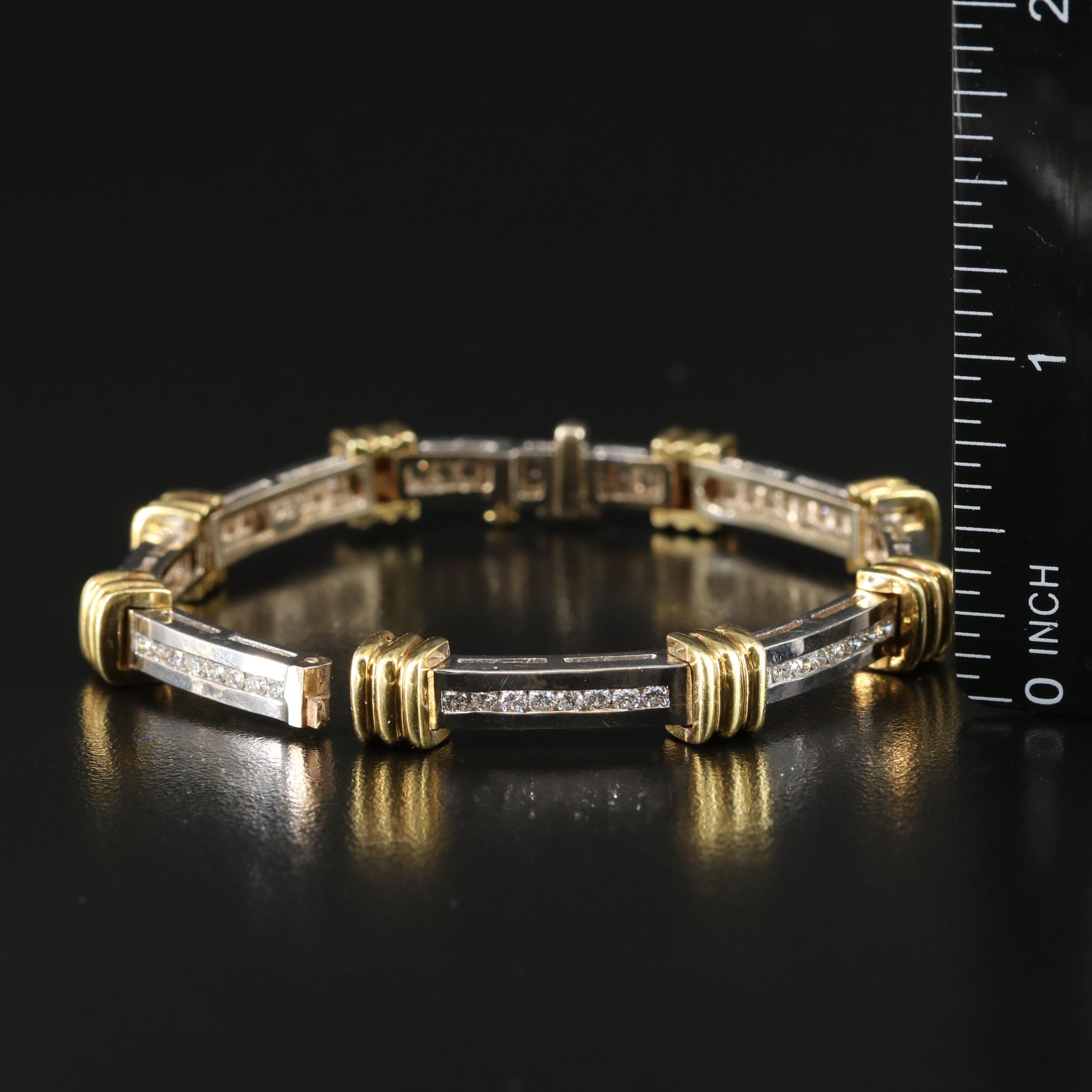 18K Two Tone 2.01 CTW Diamond  Bracelet
