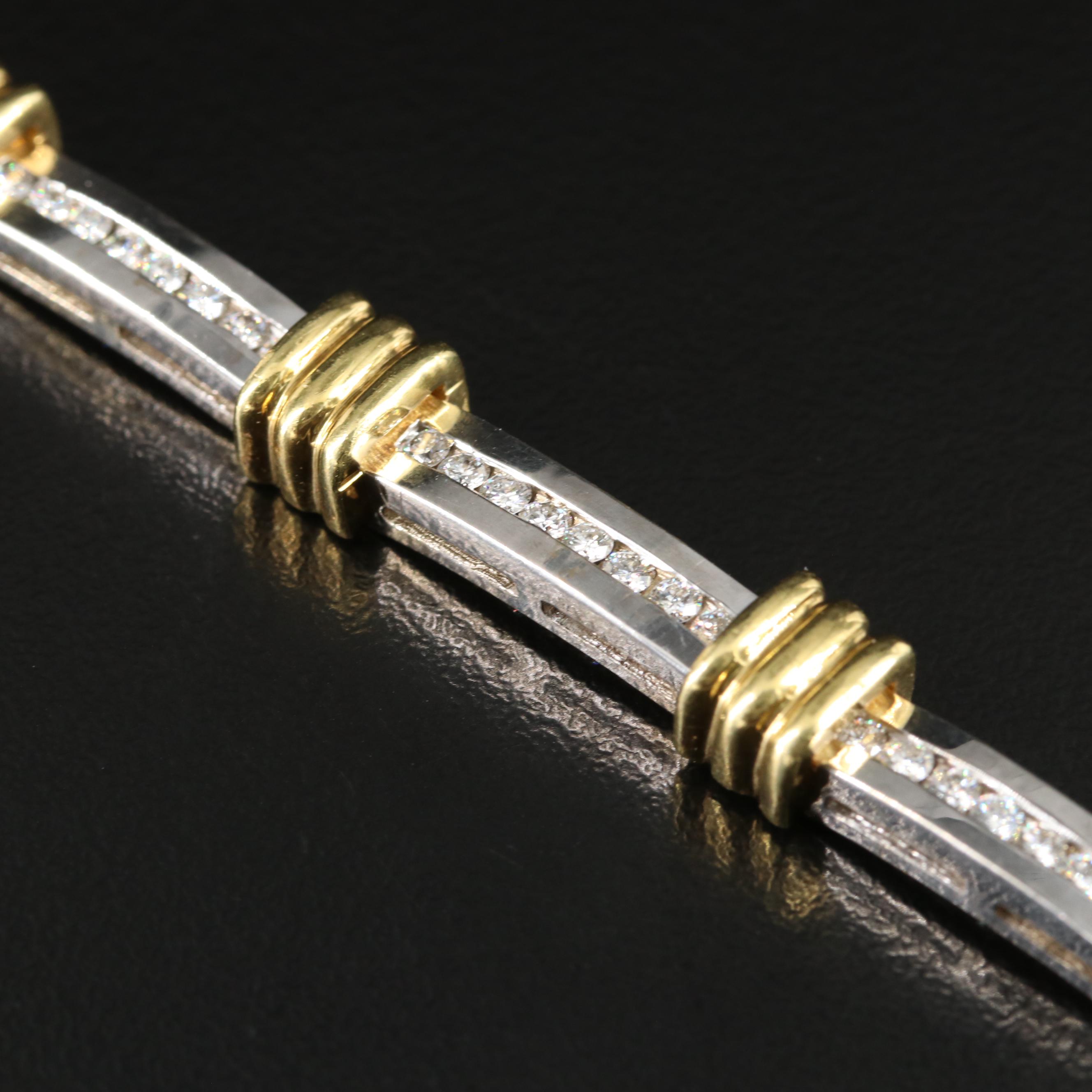 18K Two Tone 2.01 CTW Diamond  Bracelet