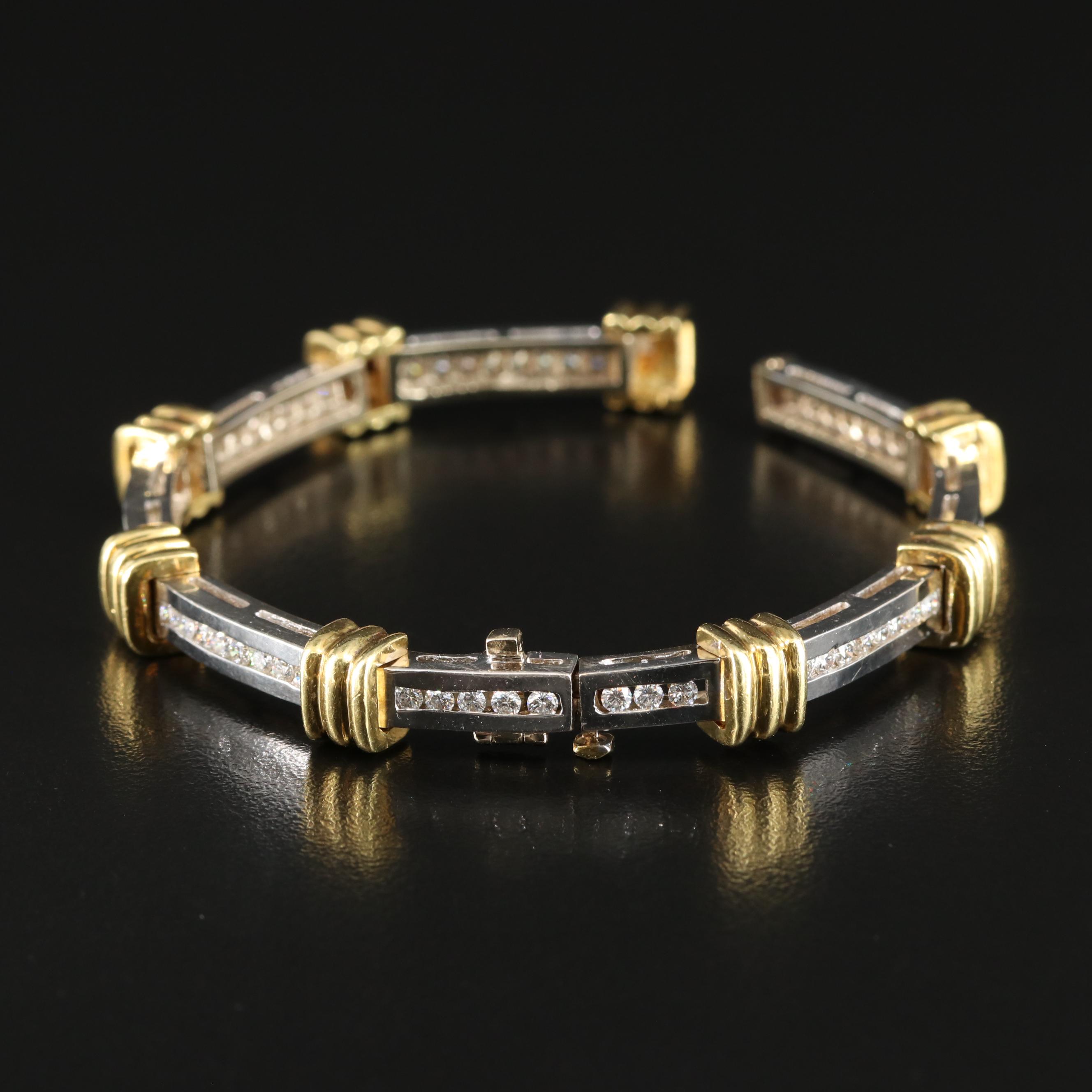 18K Two Tone 2.01 CTW Diamond  Bracelet