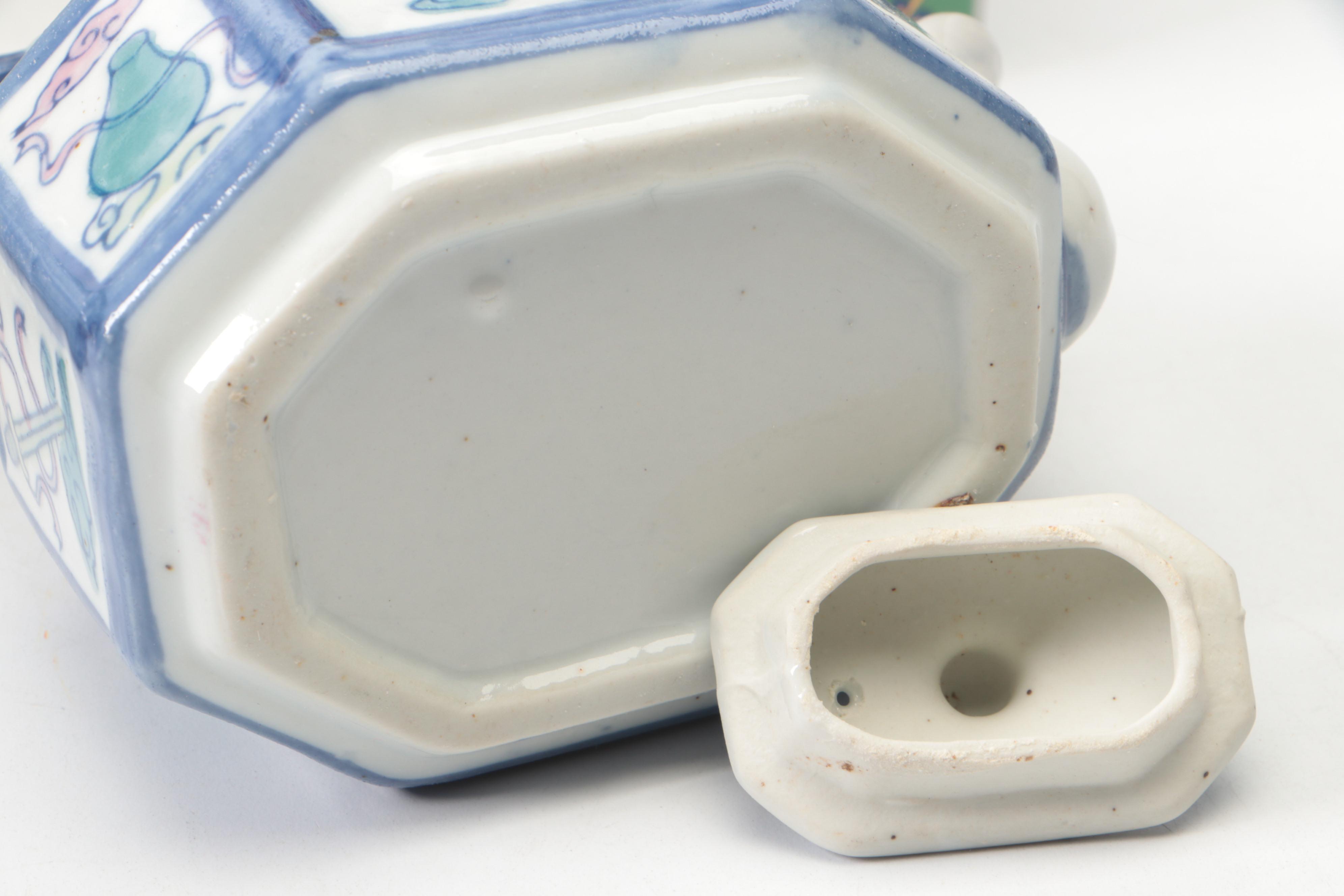 Japanese Ucagco Porcelain Ginger Jar, Vase, and Plate with More Asian Porcelain