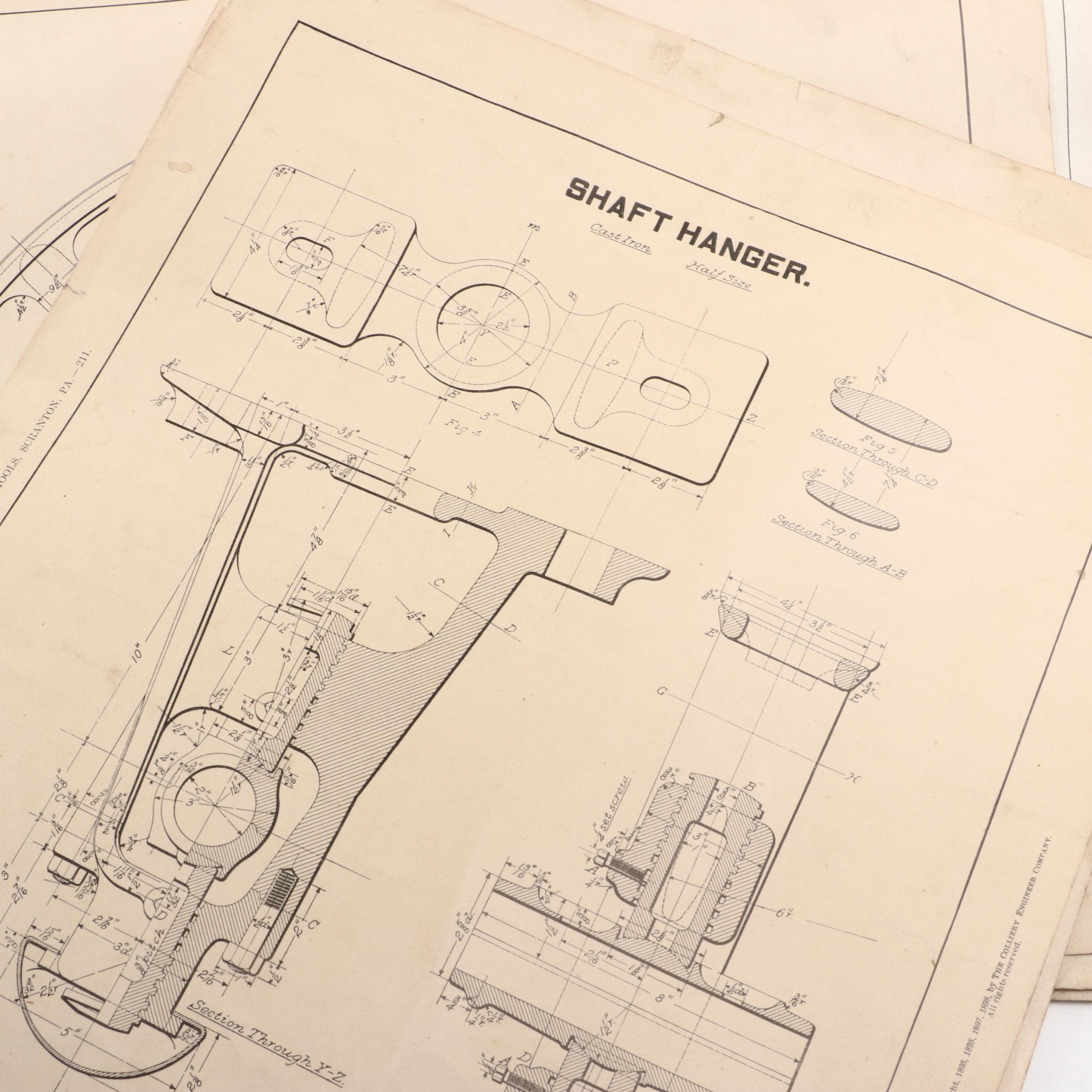 Avondale Club House and Other Mechanical Schematics, Late 19th/ Early 20th C.