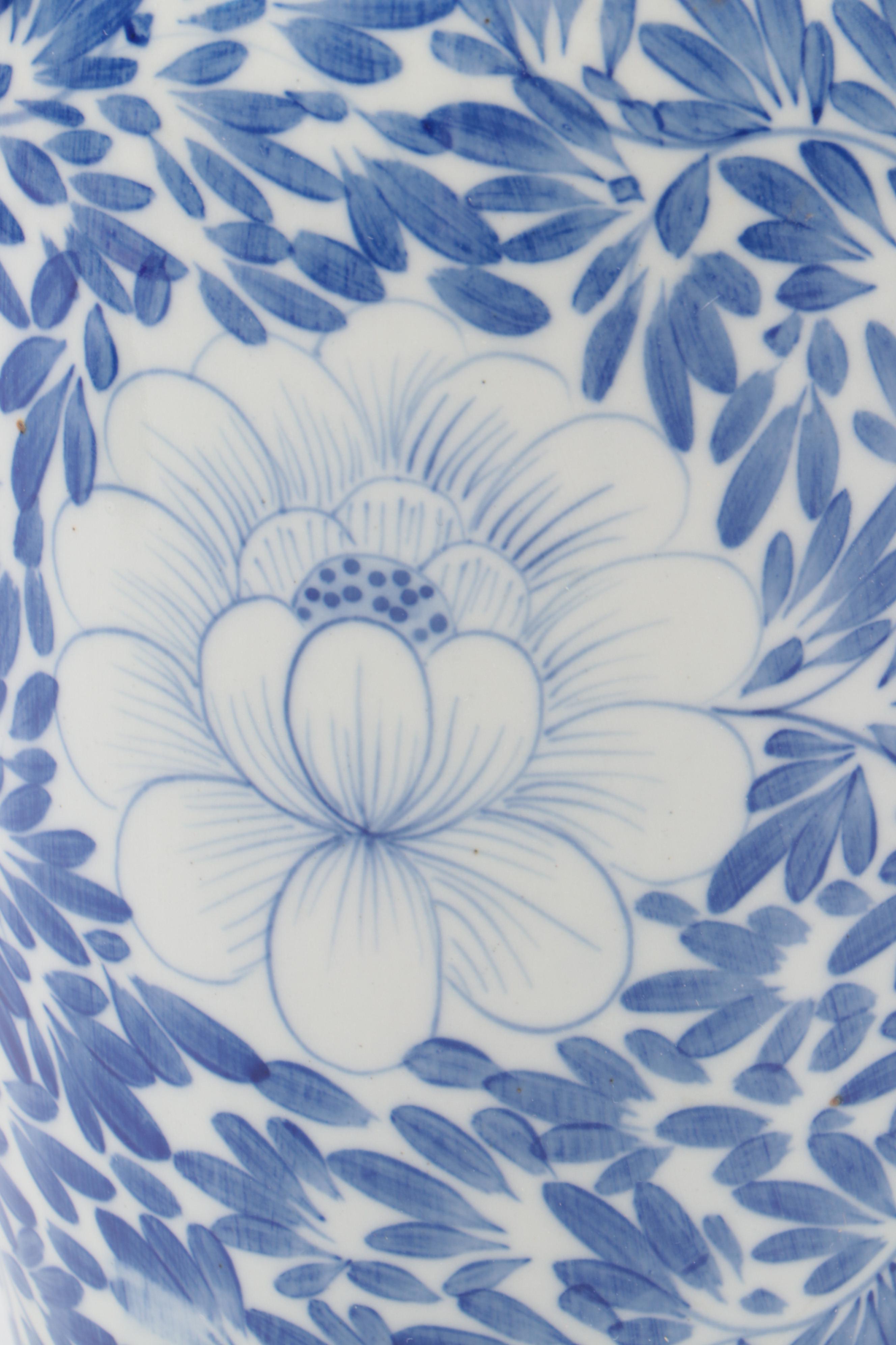 Japanese Blue and White Porcelain Ginger Jars and Vases, Late 20th/Early 21st C.