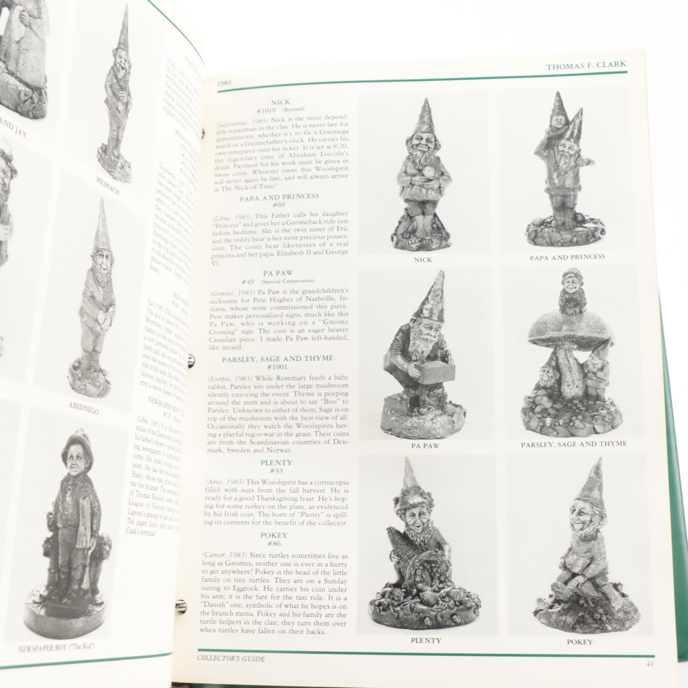 Tom Clarke, Cairn Studio, and Other Resin Gnome Figurines with Collector Book