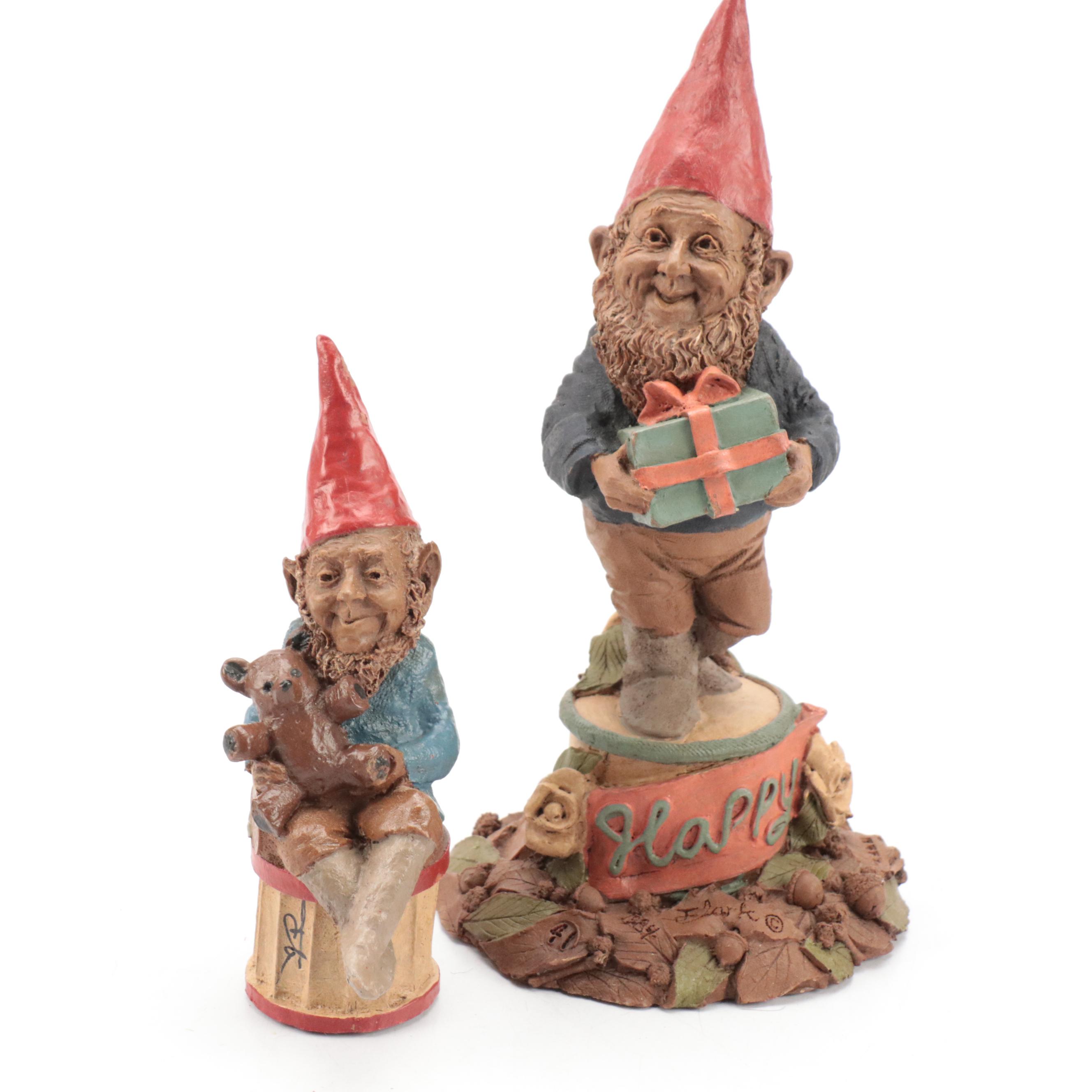 Tom Clarke, Cairn Studio, and Other Resin Gnome Figurines with Collector Book