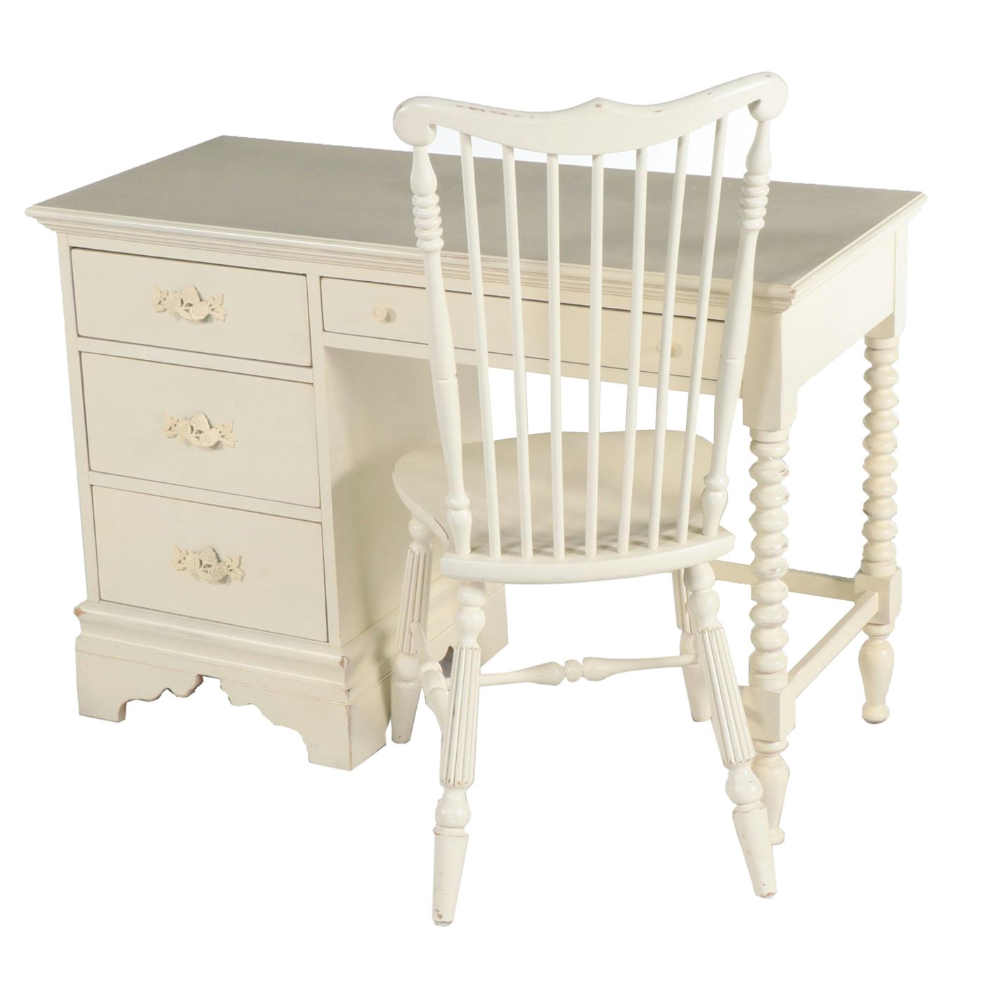 輝く高品質な Victorian Lexington for Cameron Betsy Style Desk Painted 芸術写真