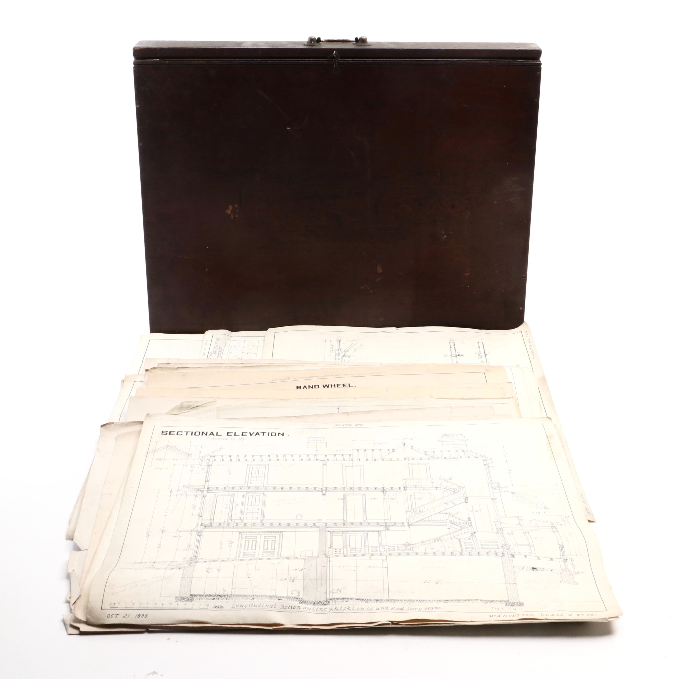 Avondale Club House and Other Mechanical Schematics, Late 19th/ Early 20th C.