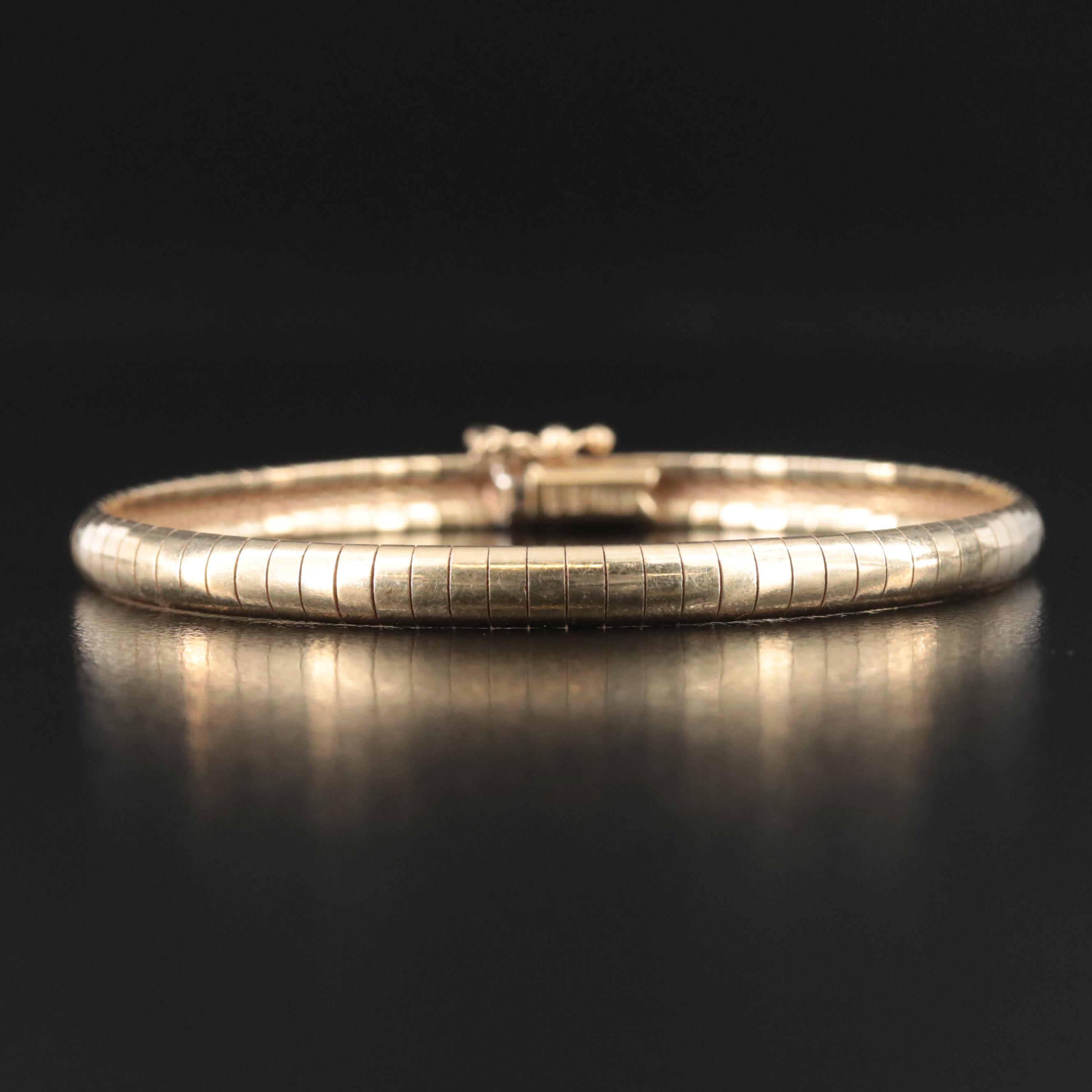 Italian 10K Omega Bracelet