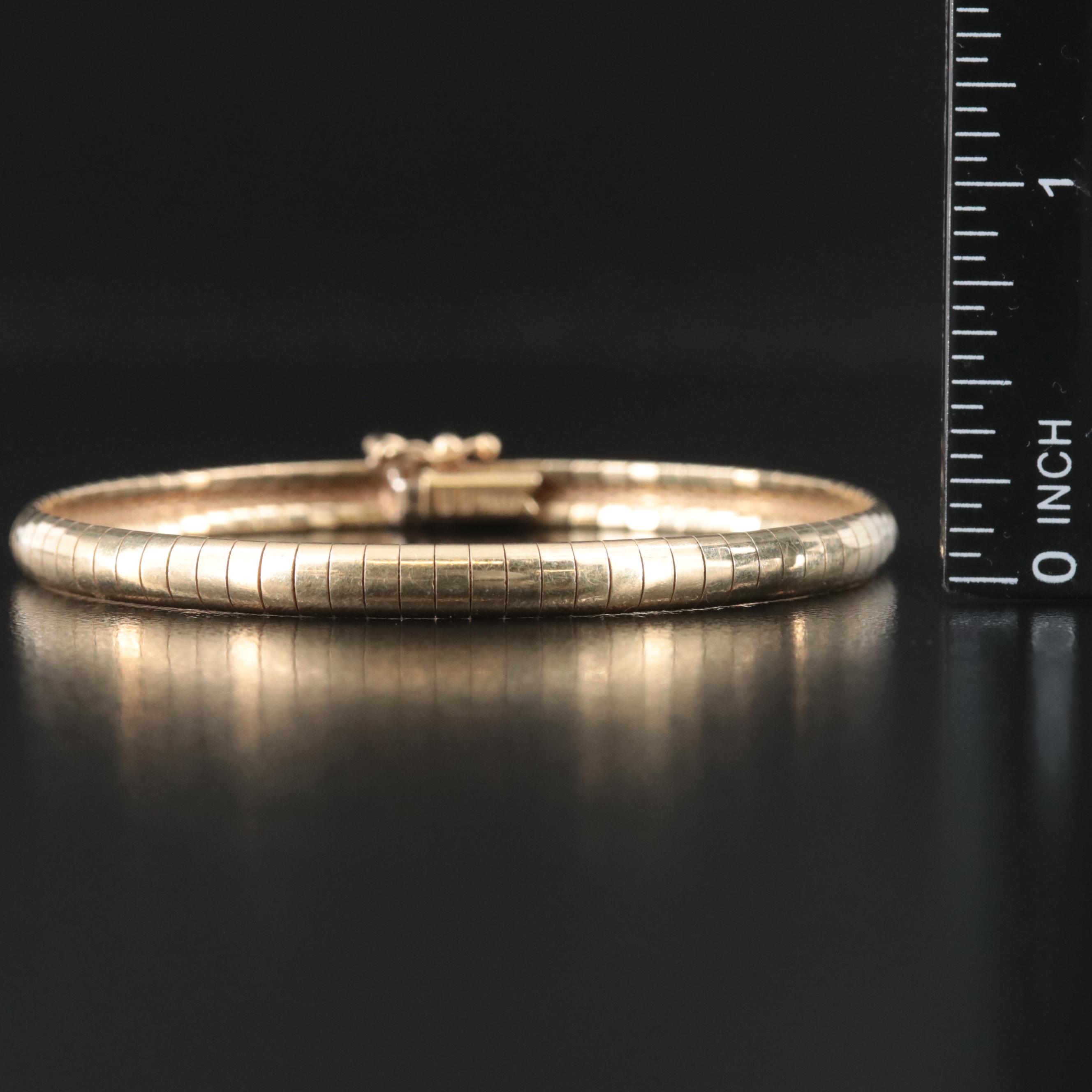 Italian 10K Omega Bracelet