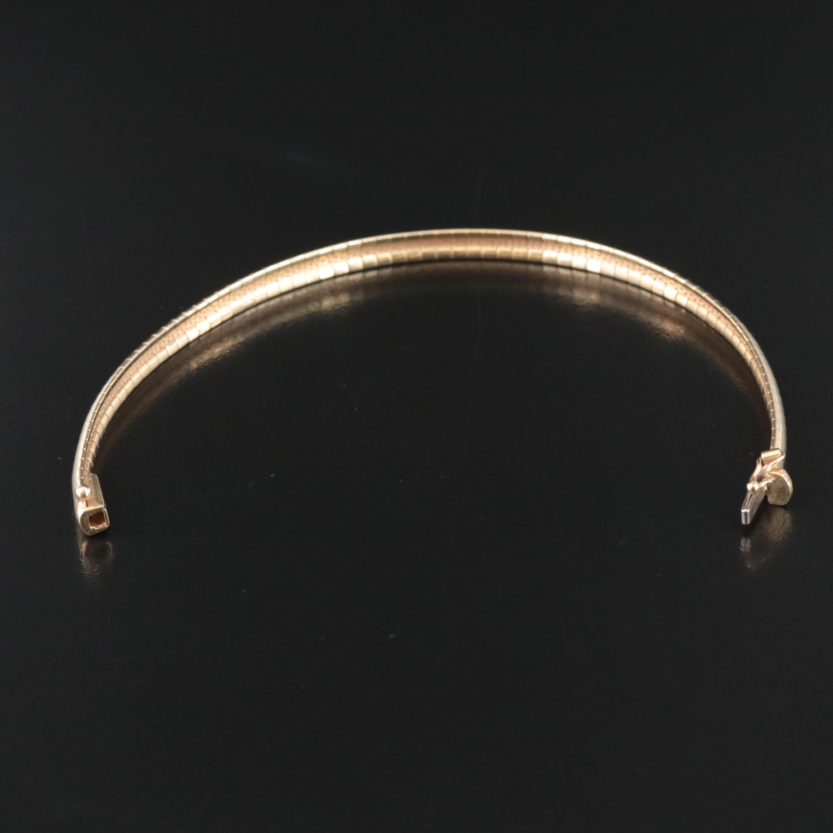 Italian 10K Omega Bracelet