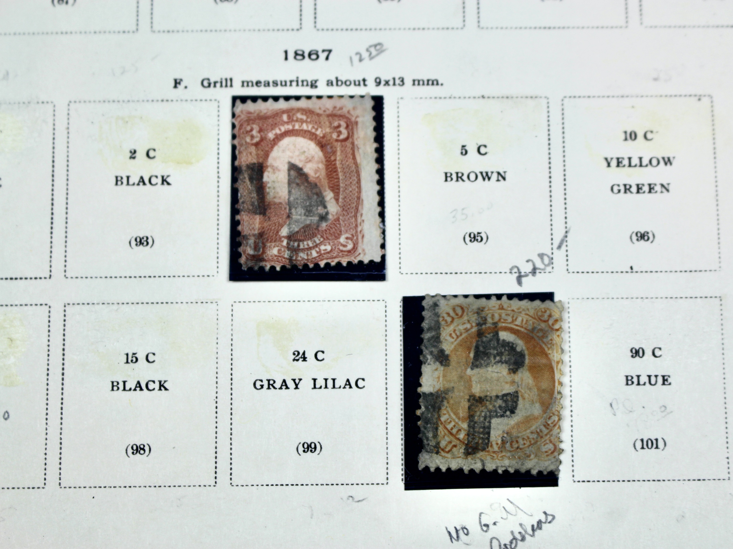 Early U.S. Postage Stamp Collection, 1861 to 1921