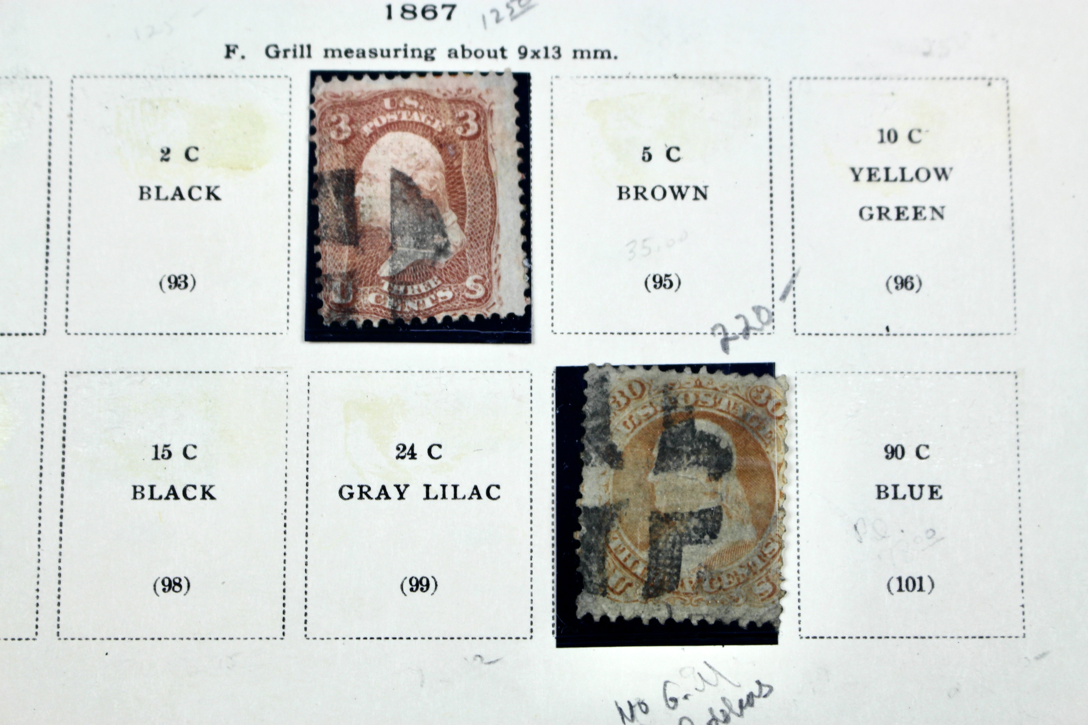 Early U.S. Postage Stamp Collection, 1861 to 1921