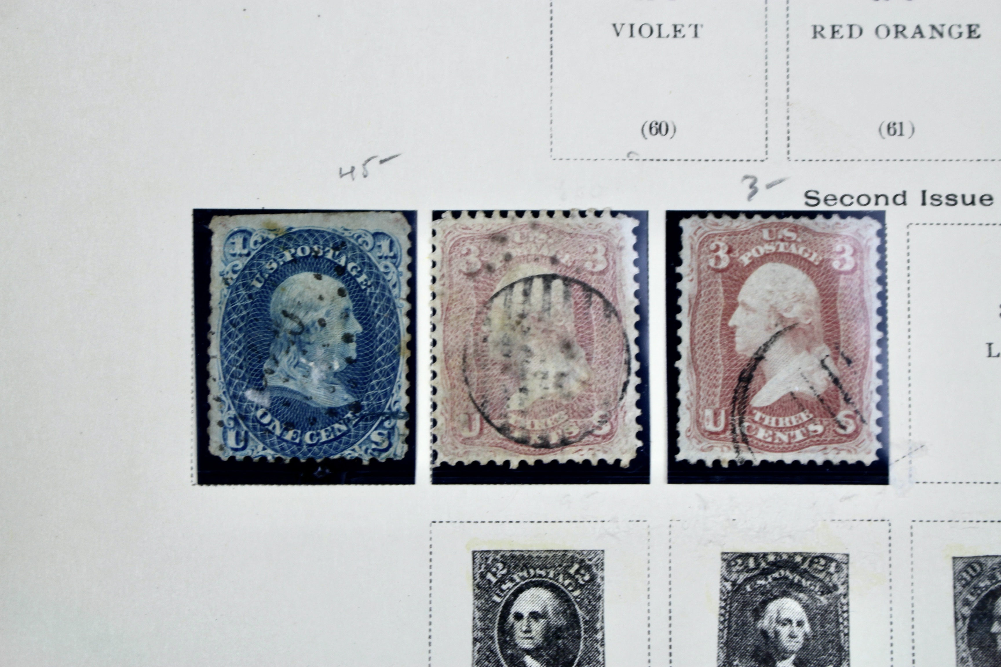 Early U.S. Postage Stamp Collection, 1861 to 1921