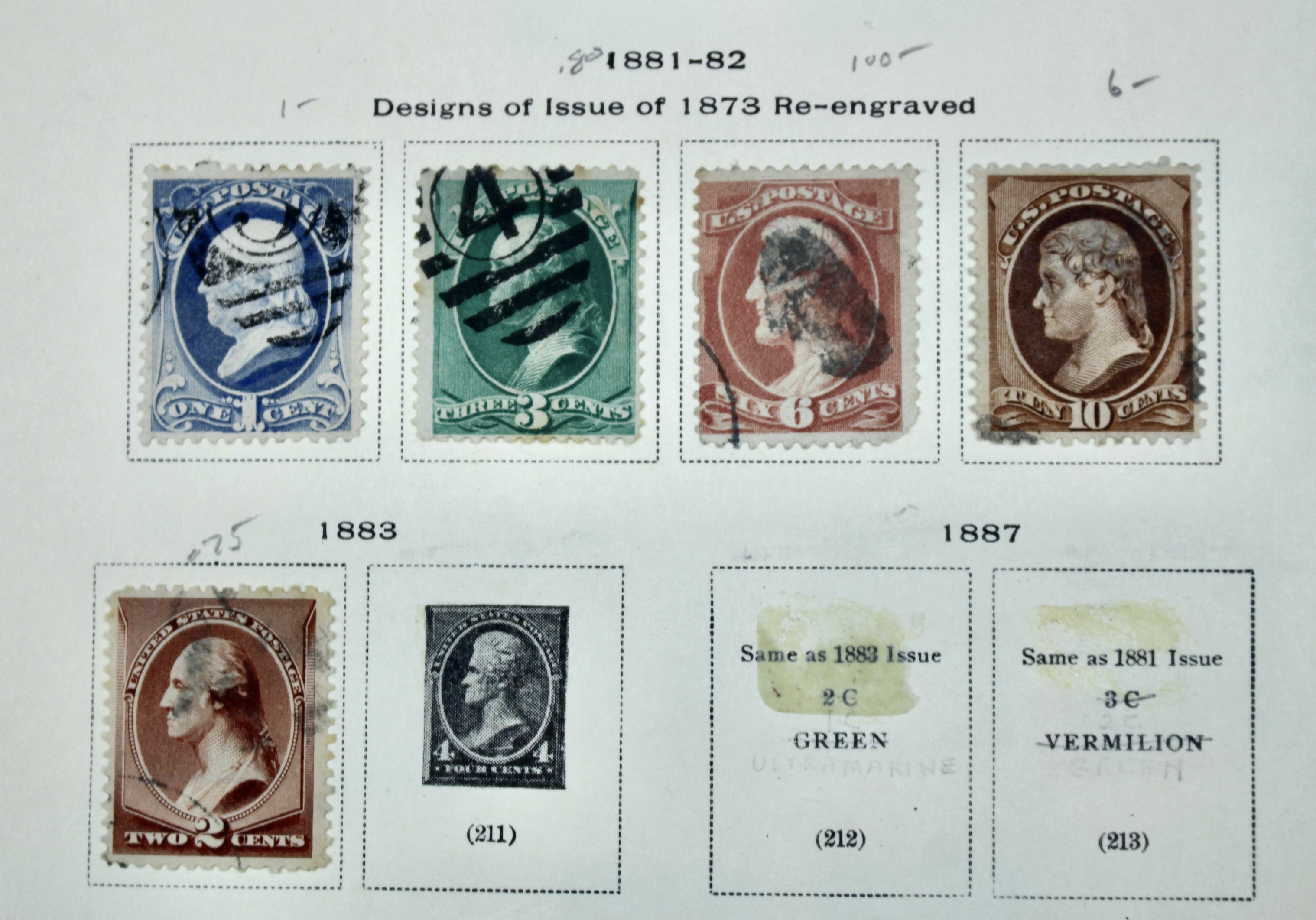 Early U.S. Postage Stamp Collection, 1861 to 1921