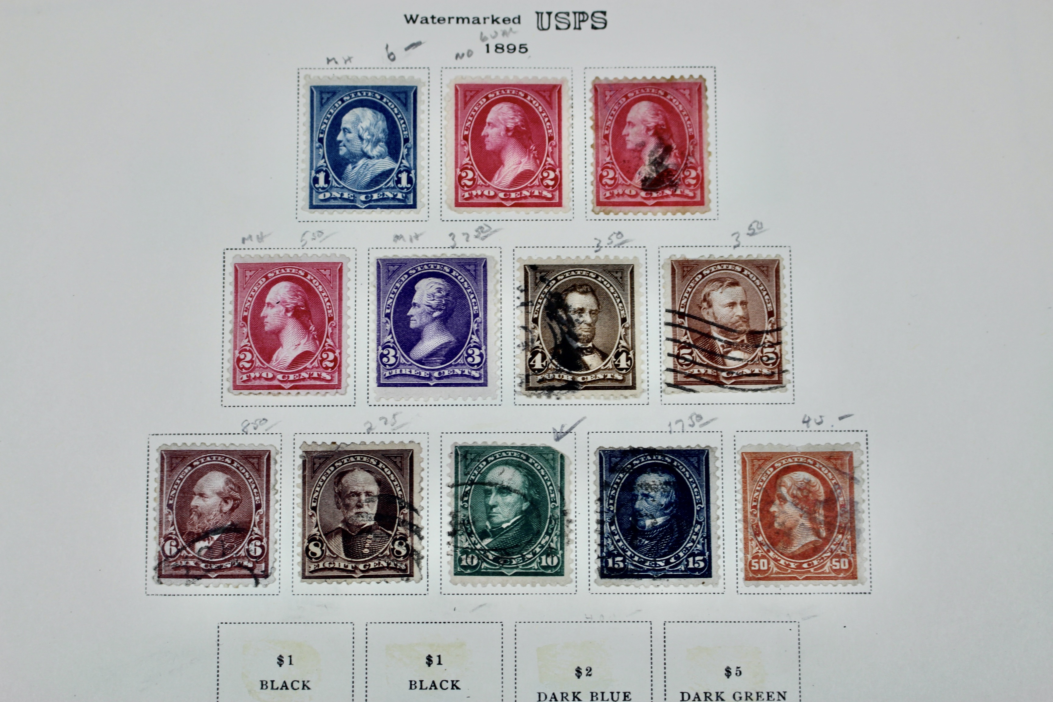Early U.S. Postage Stamp Collection, 1861 to 1921