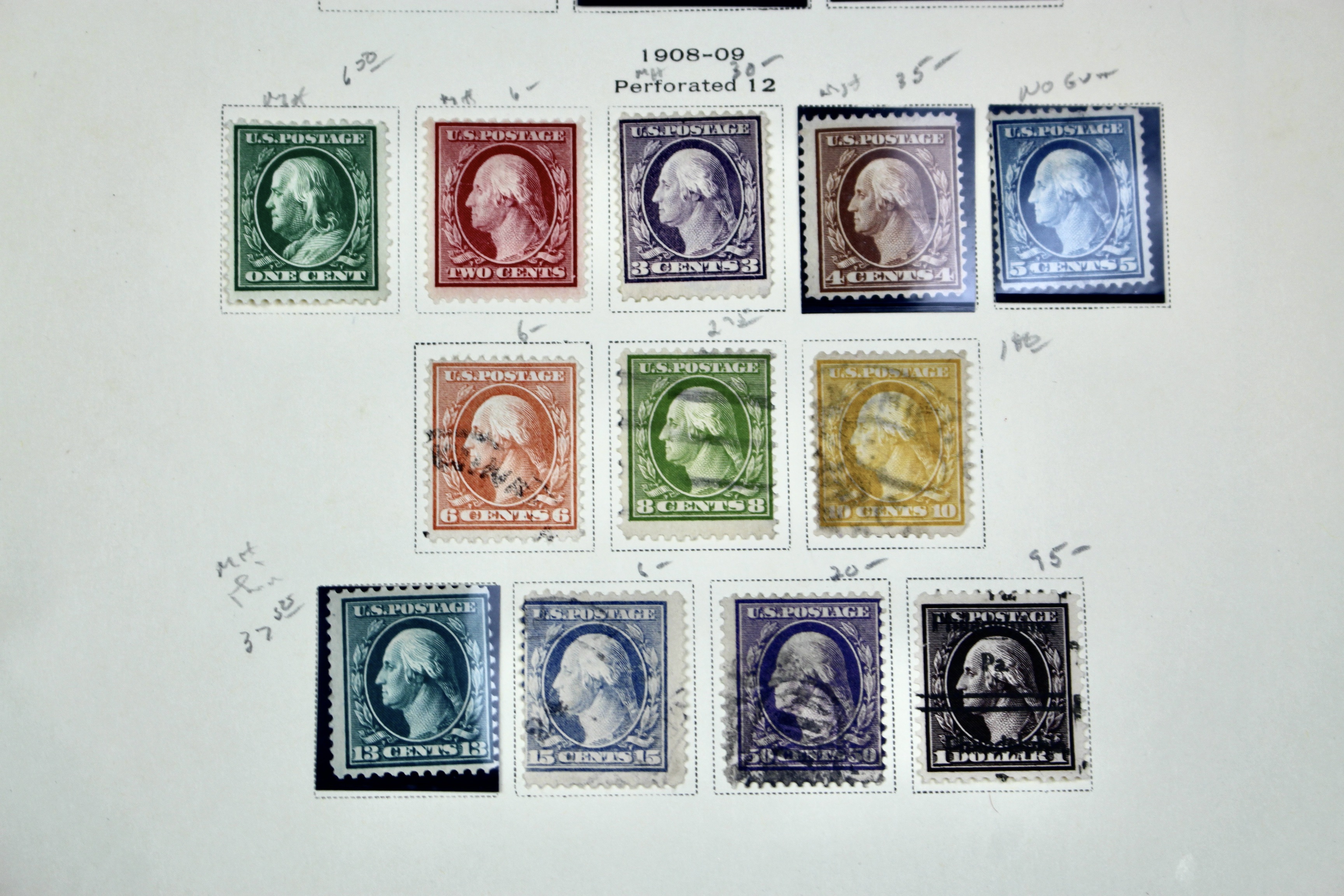 Early U.S. Postage Stamp Collection, 1861 to 1921