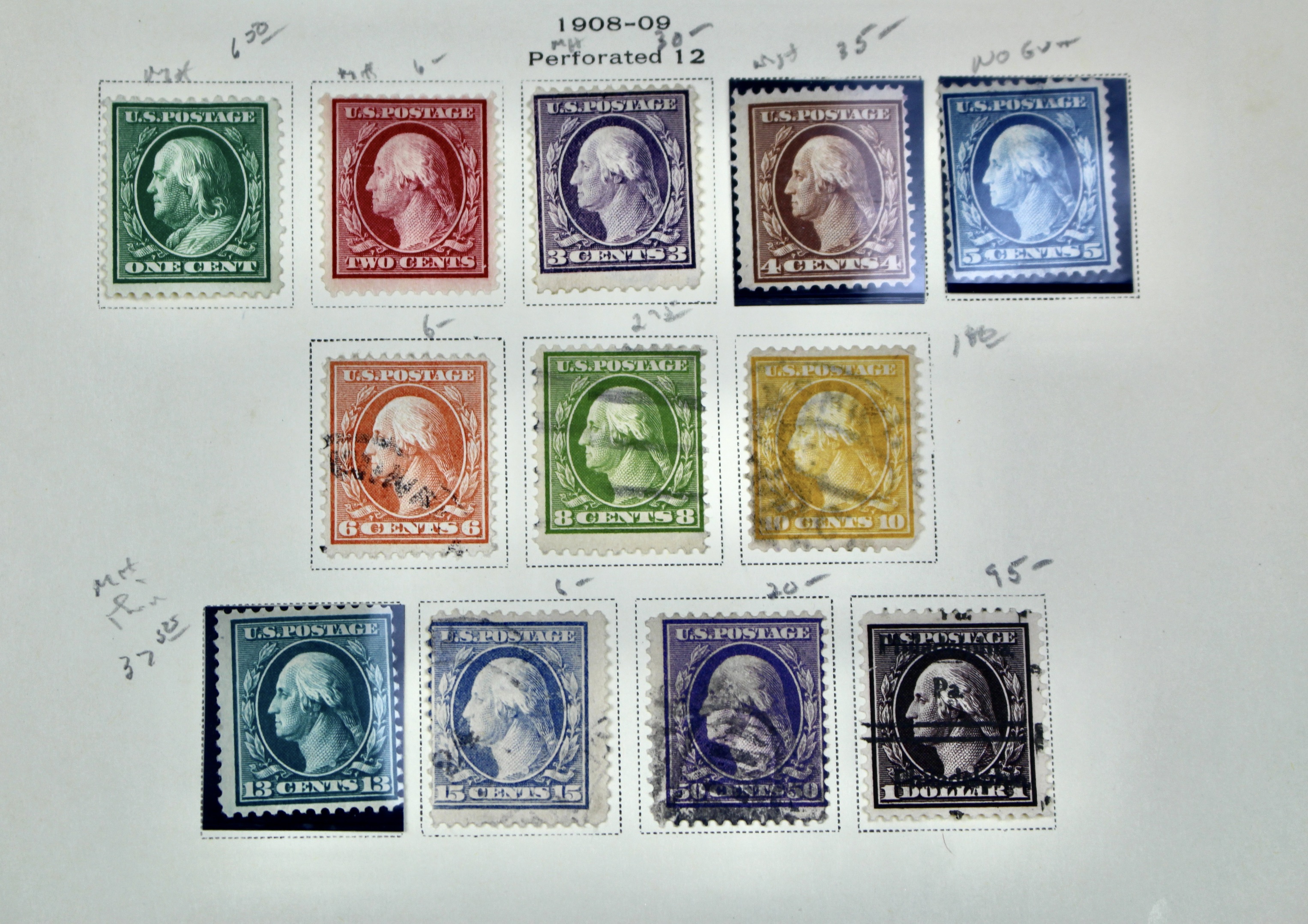 Early U.S. Postage Stamp Collection, 1861 to 1921