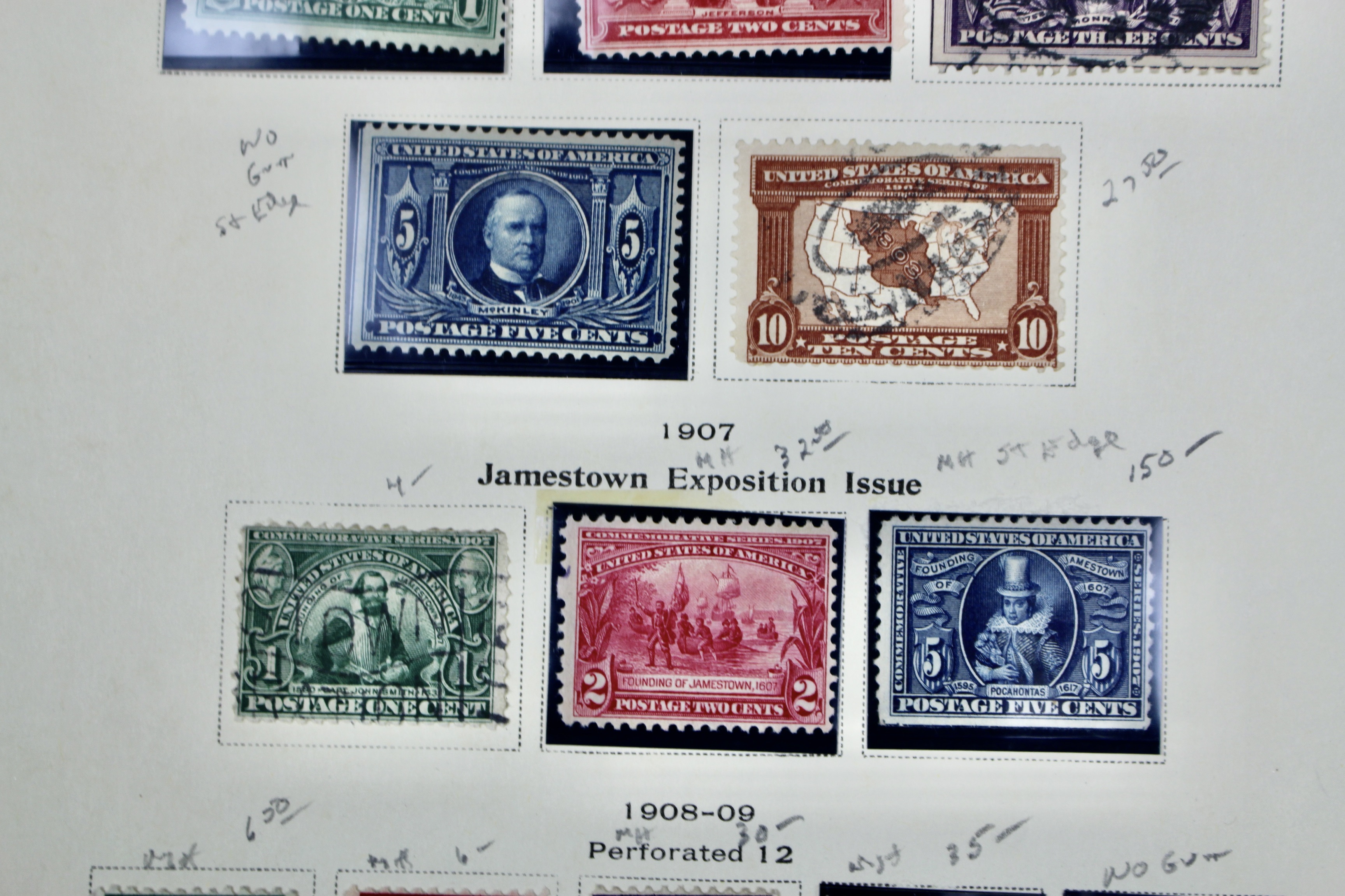 Early U.S. Postage Stamp Collection, 1861 to 1921
