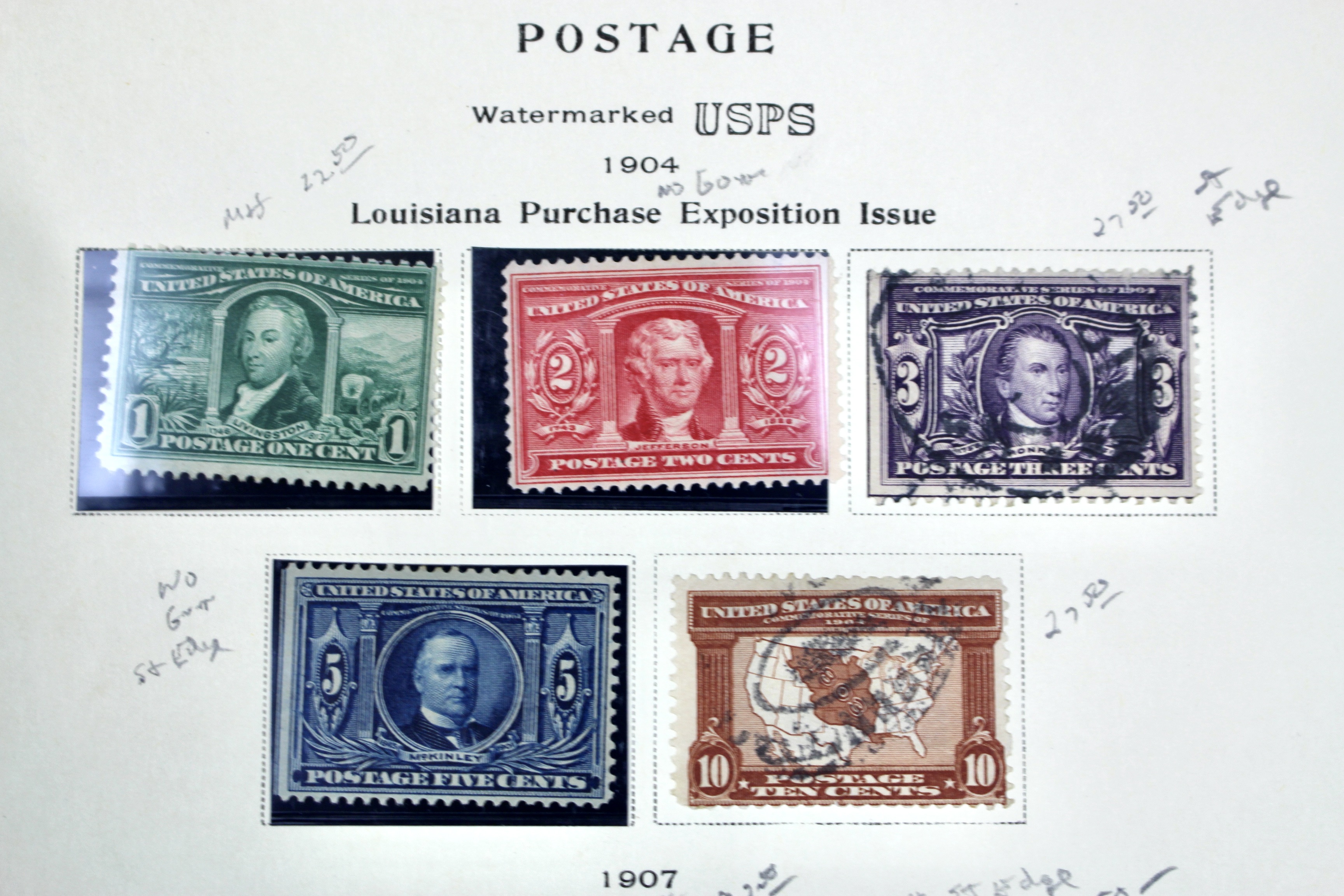 Early U.S. Postage Stamp Collection, 1861 to 1921