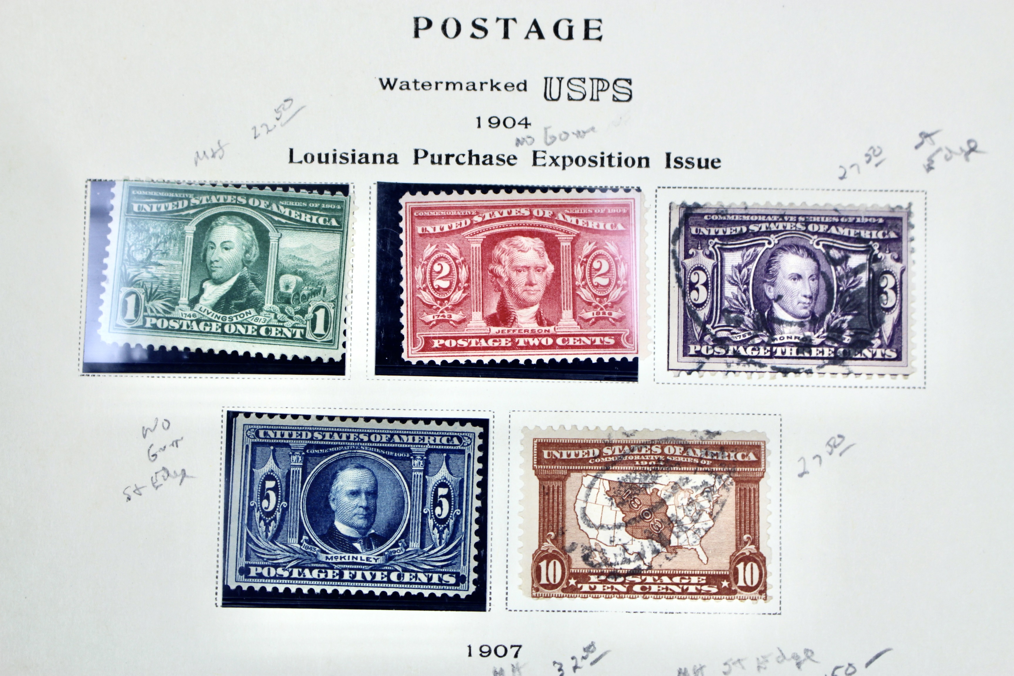 Early U.S. Postage Stamp Collection, 1861 to 1921