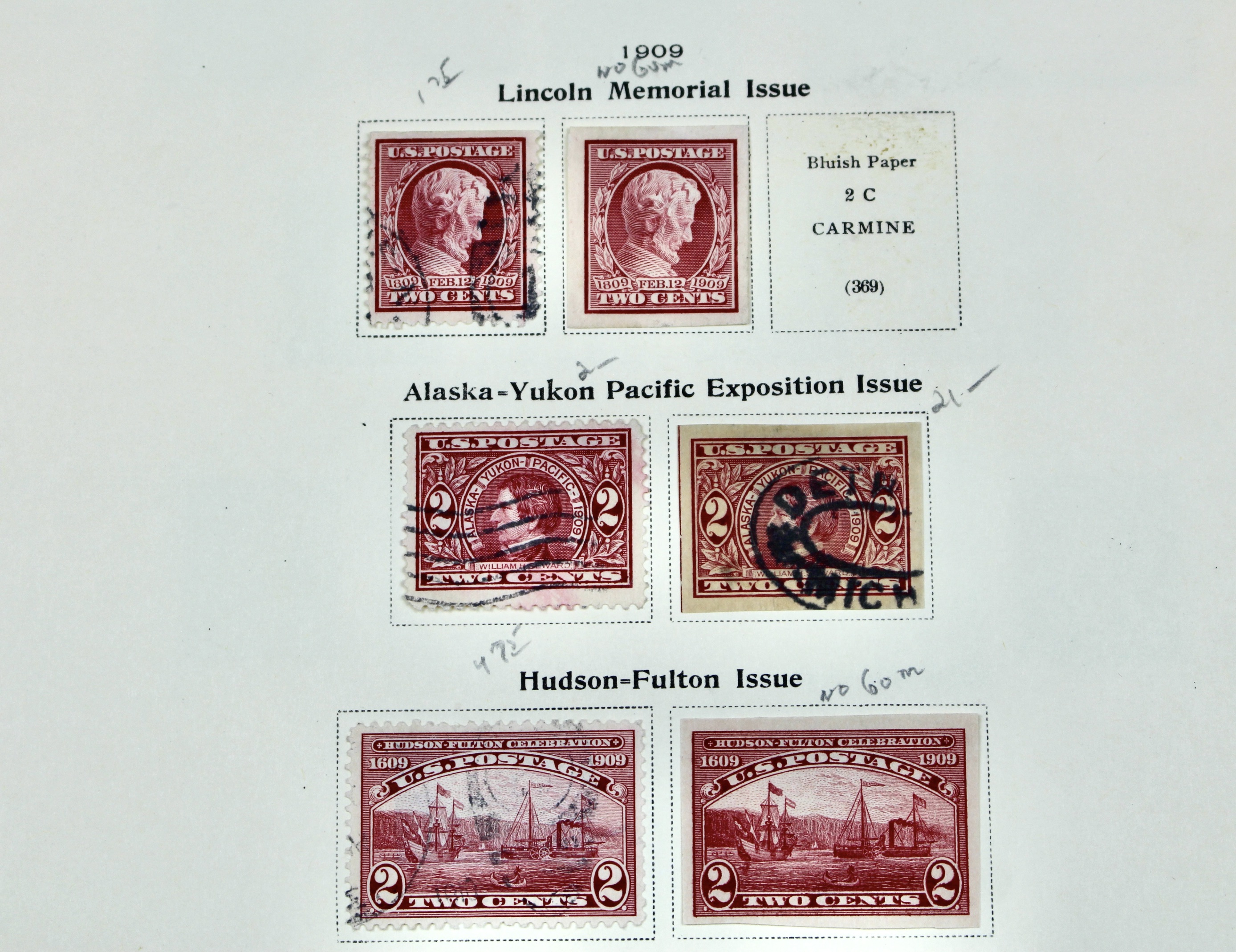 Early U.S. Postage Stamp Collection, 1861 to 1921