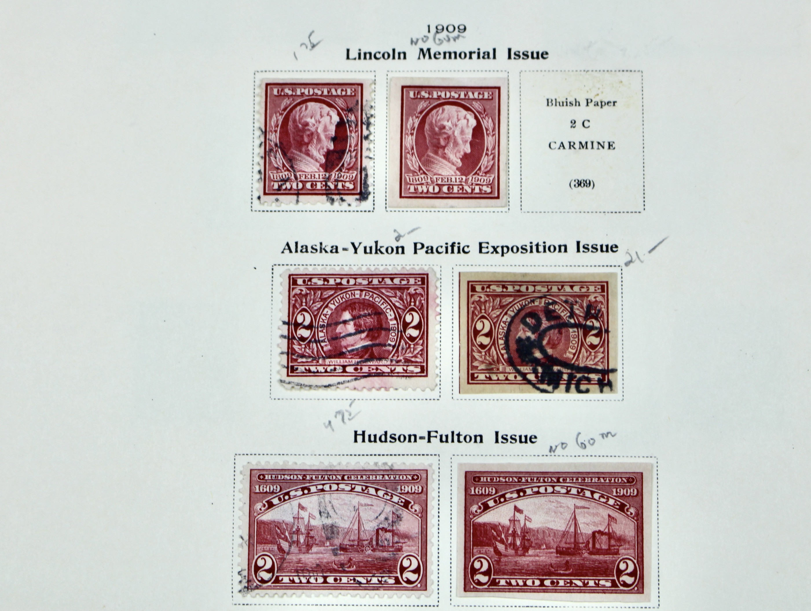 Early U.S. Postage Stamp Collection, 1861 to 1921