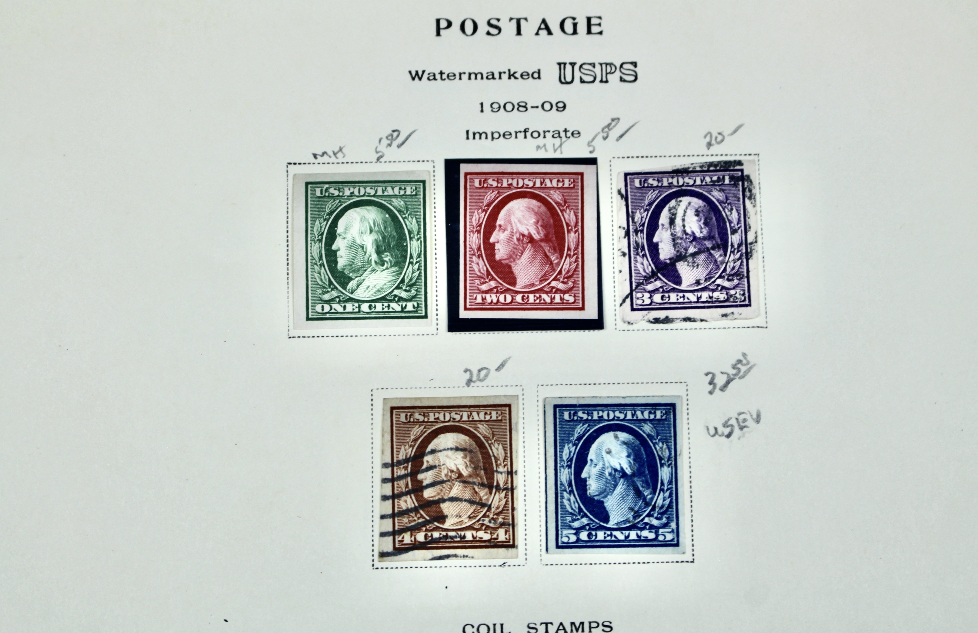 Early U.S. Postage Stamp Collection, 1861 to 1921