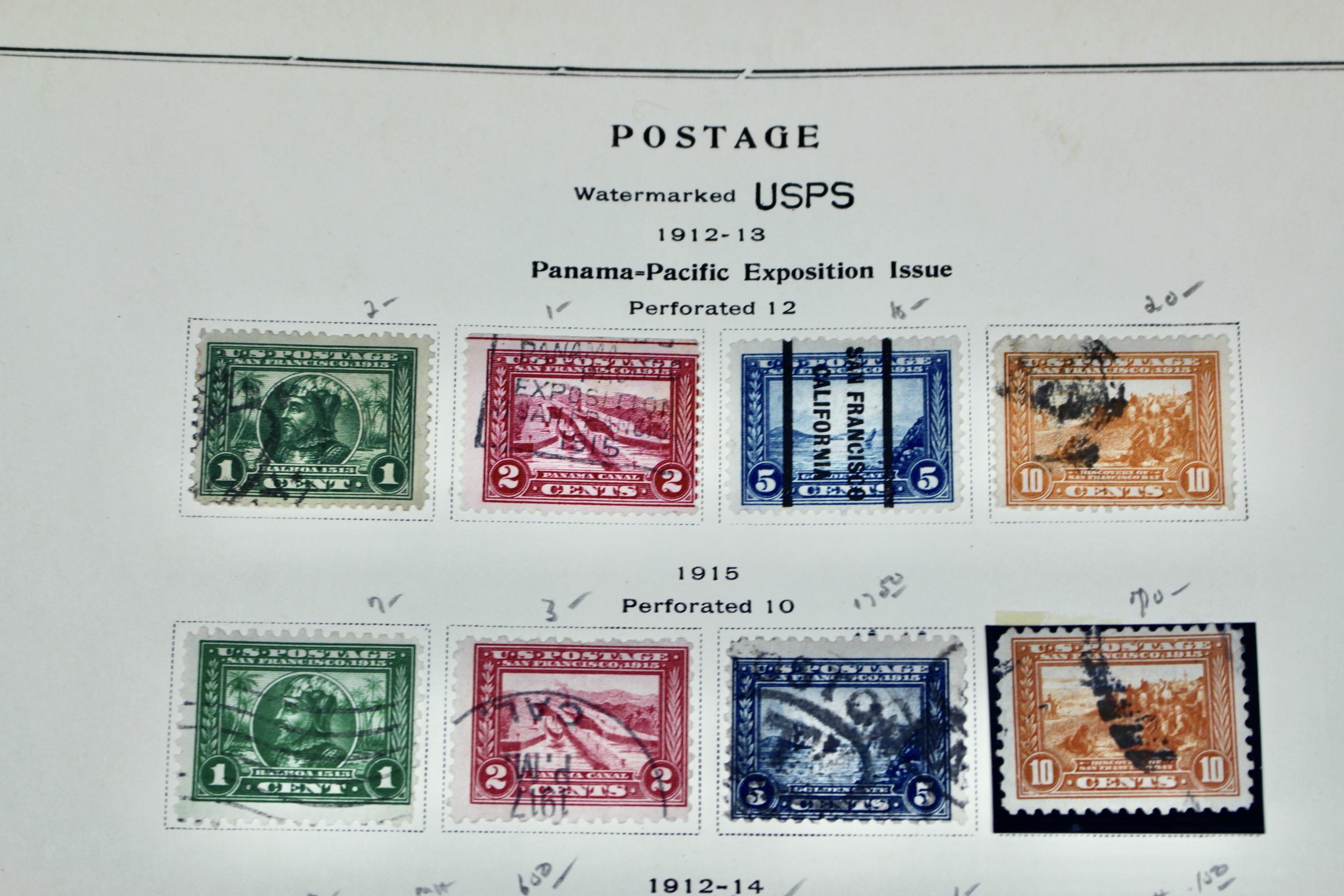 Early U.S. Postage Stamp Collection, 1861 to 1921