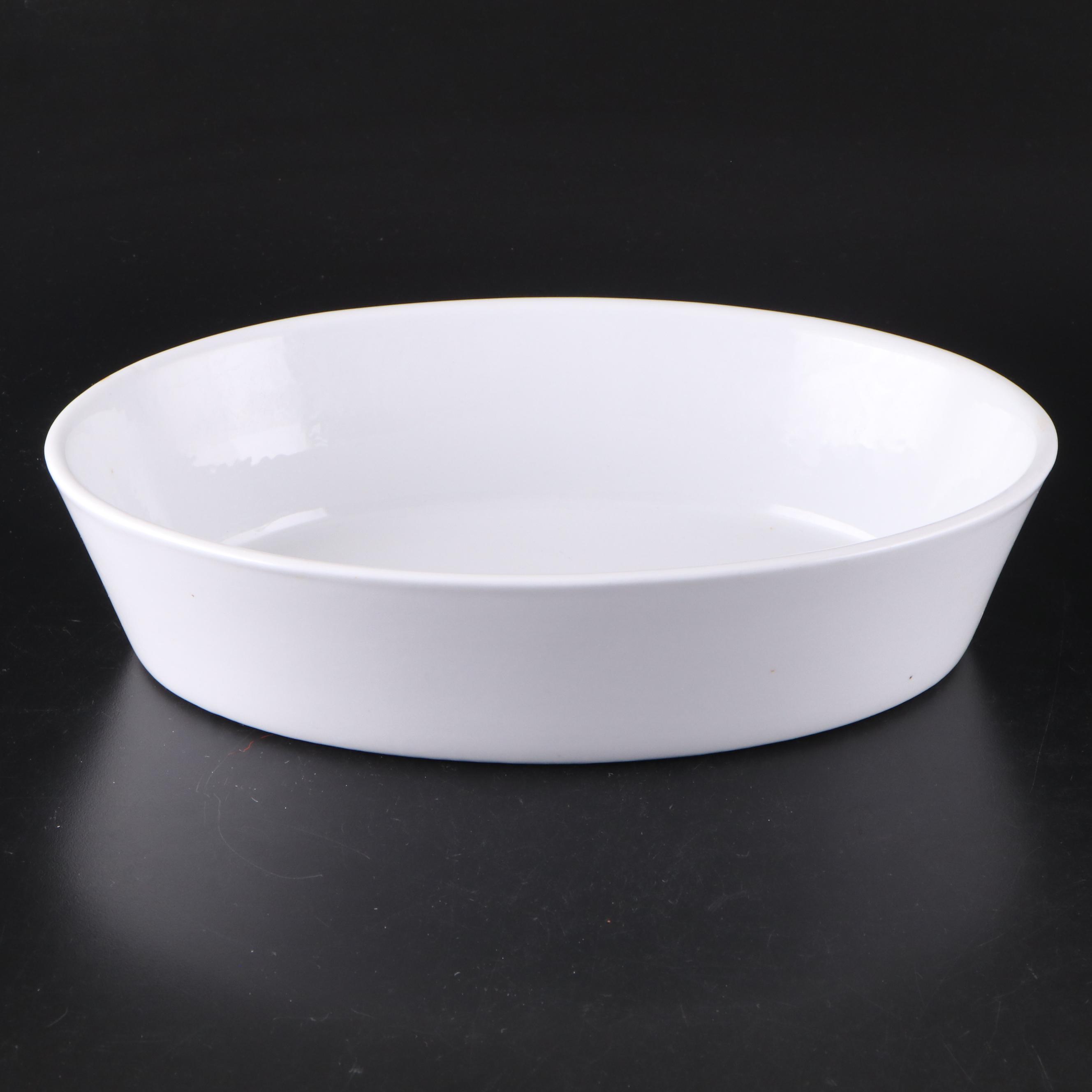 Dansk White Ceramic Bowls with Ceramic Baking Dishes