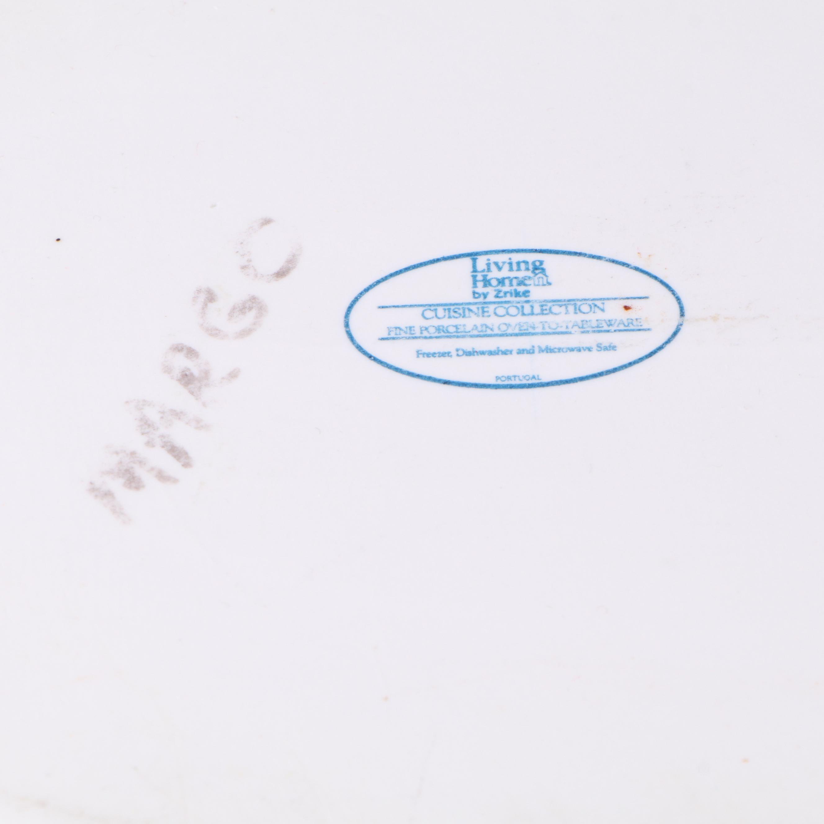 Dansk White Ceramic Bowls with Ceramic Baking Dishes