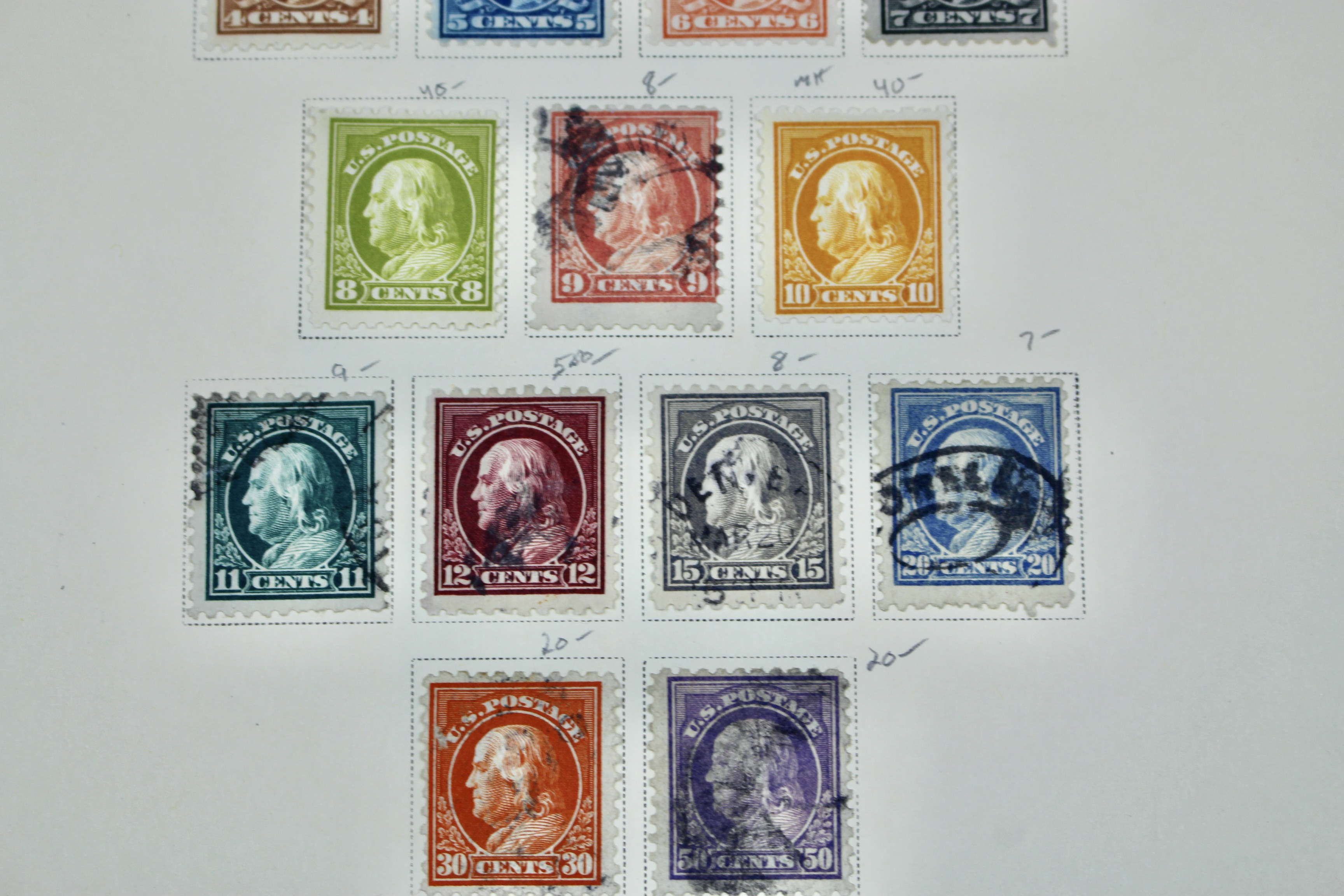 Early U.S. Postage Stamp Collection, 1861 to 1921