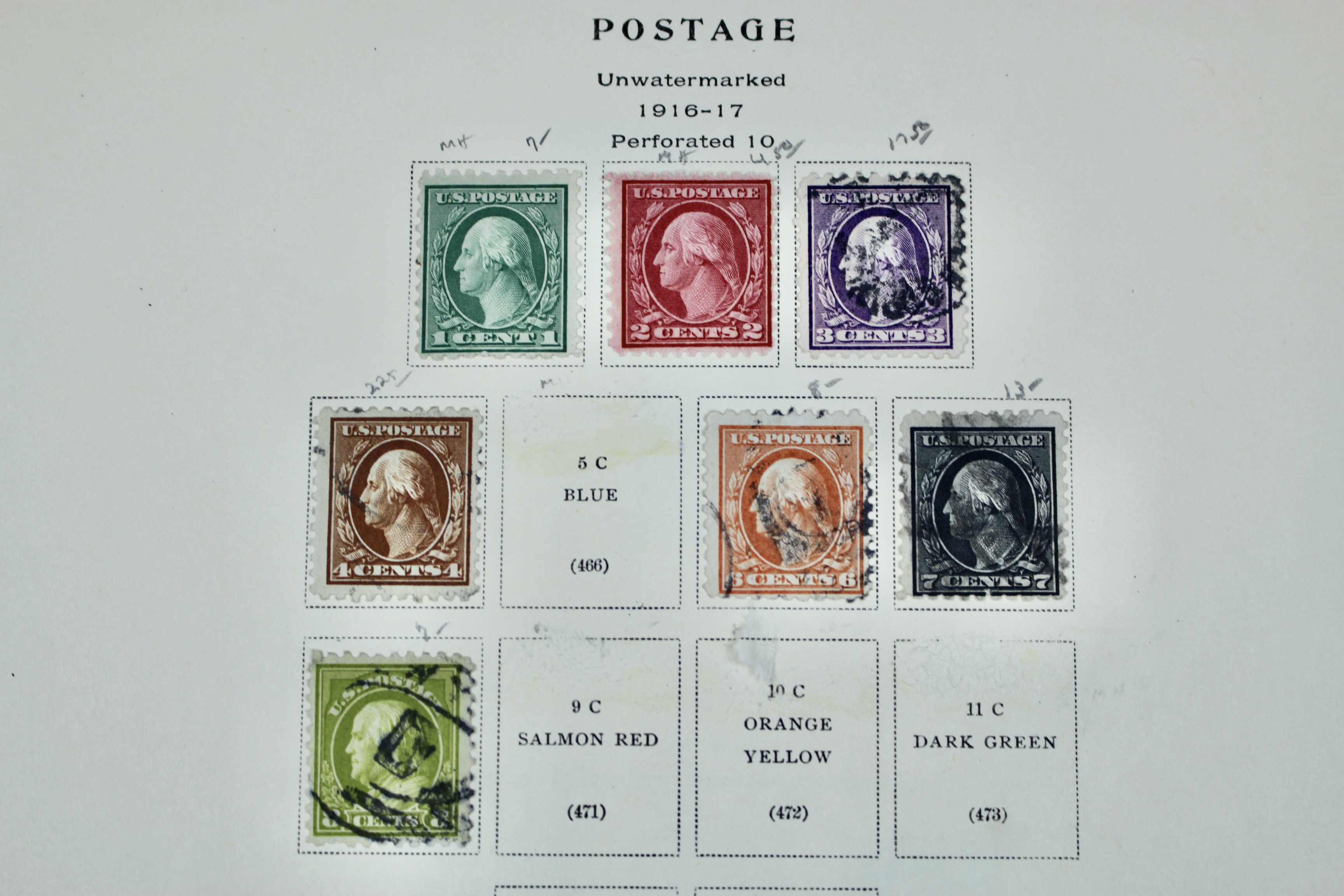 Early U.S. Postage Stamp Collection, 1861 to 1921