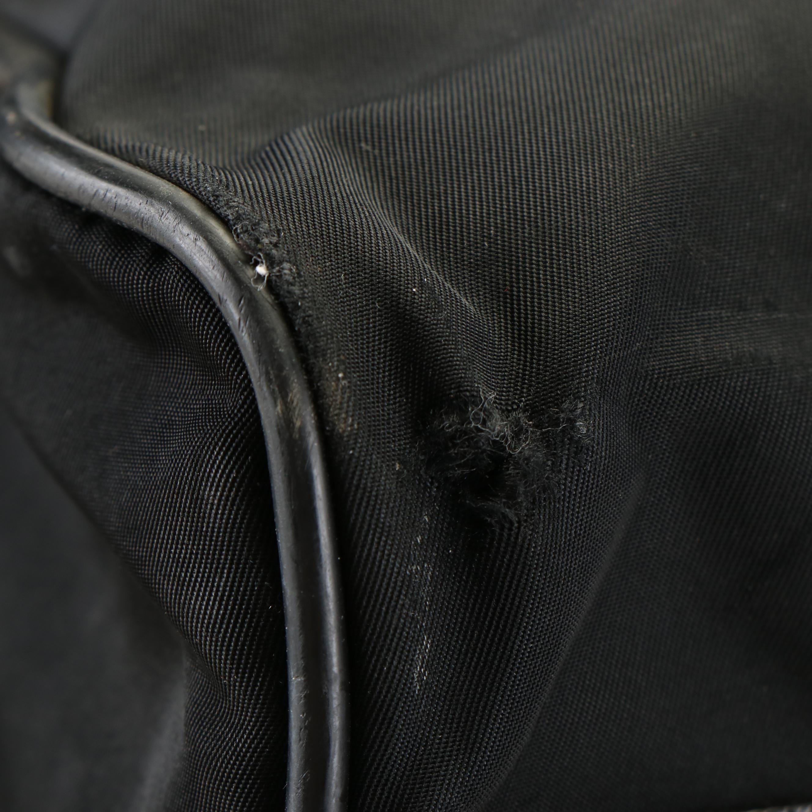 Prada Triangle Logo Tessuto Black Nylon Duffle bag