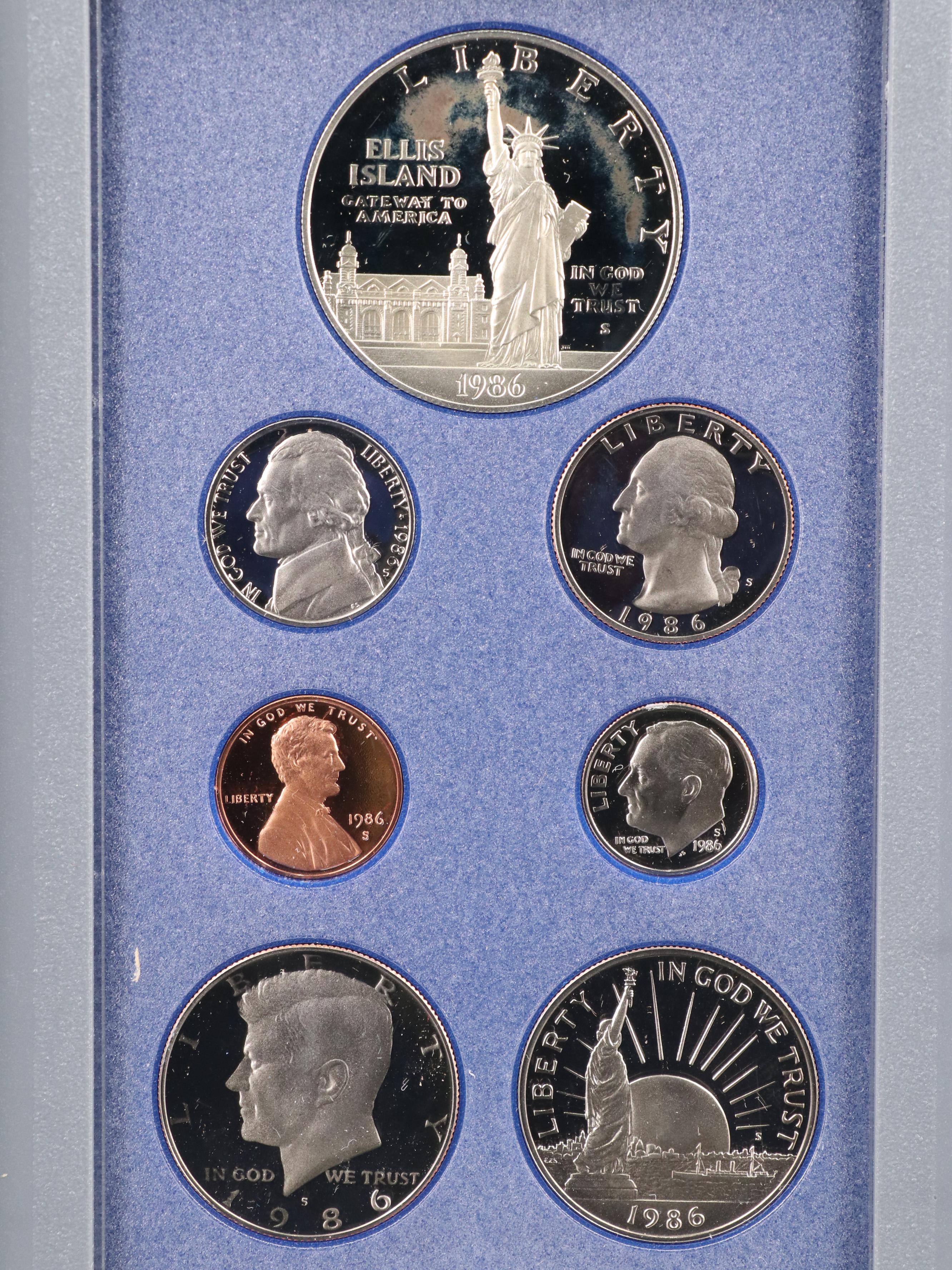 Four United States Prestige and Silver Proof Sets