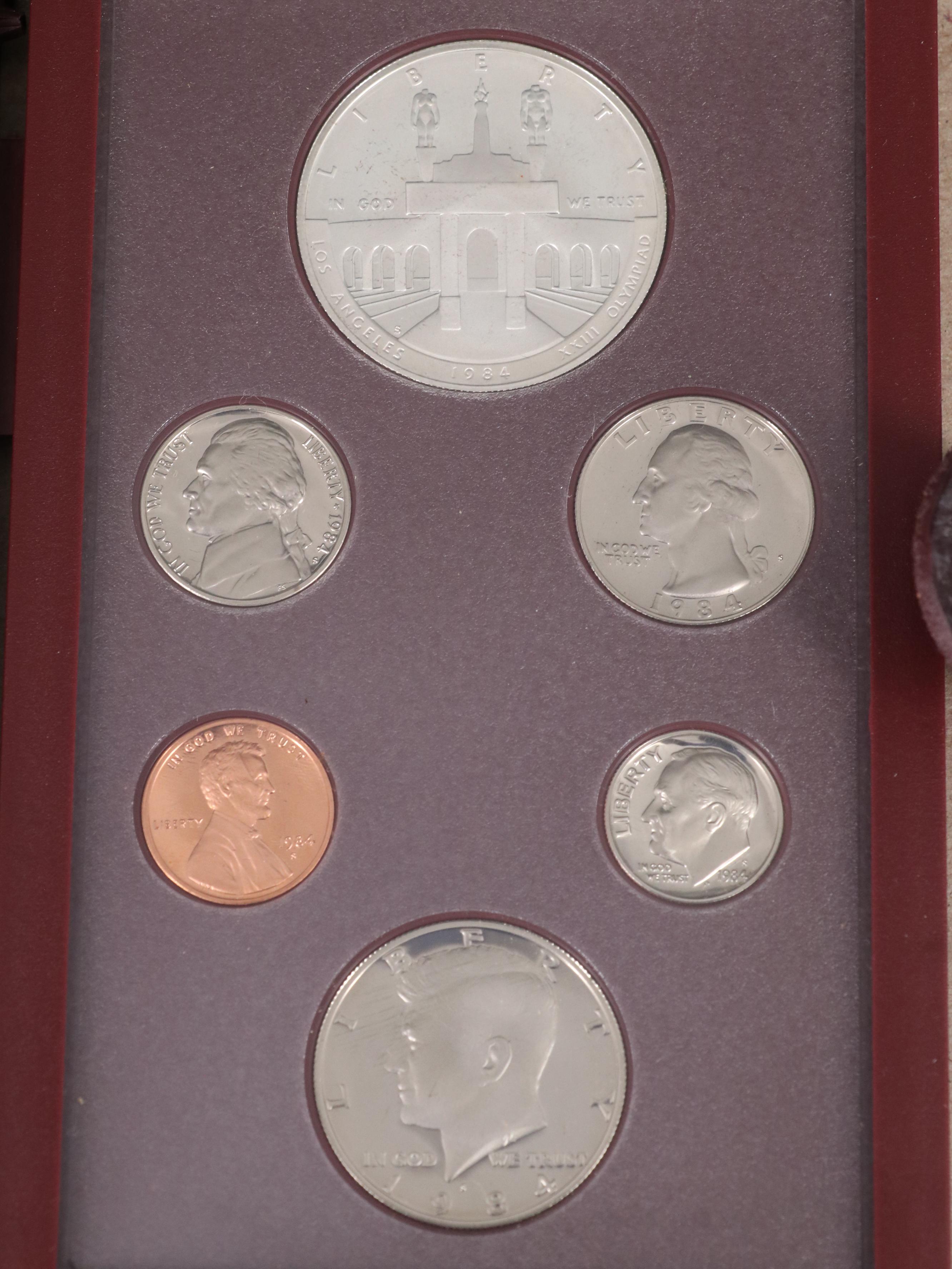 Four United States Prestige and Silver Proof Sets