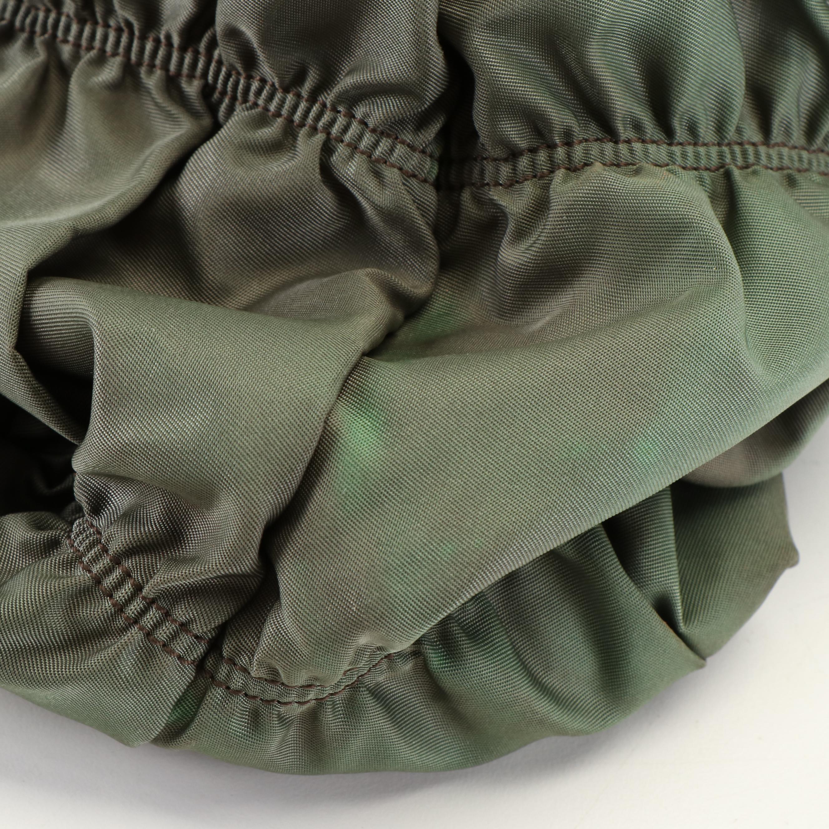 Prada  Gaufre Green Tessuto Nylon Tote Bag